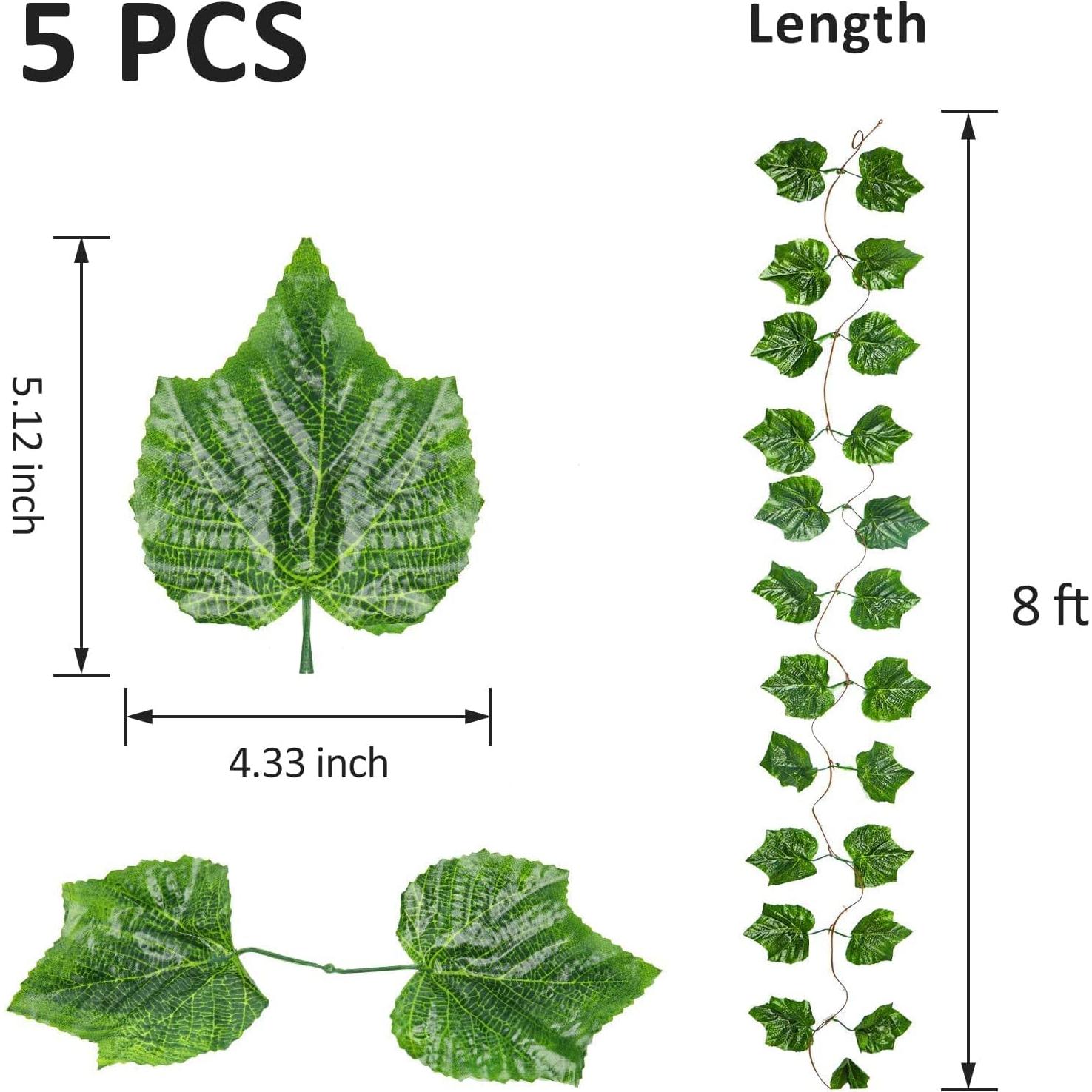 Guirnalda Hiedra Artificial Meiliy 5 Pcs 2.4 m Decoración