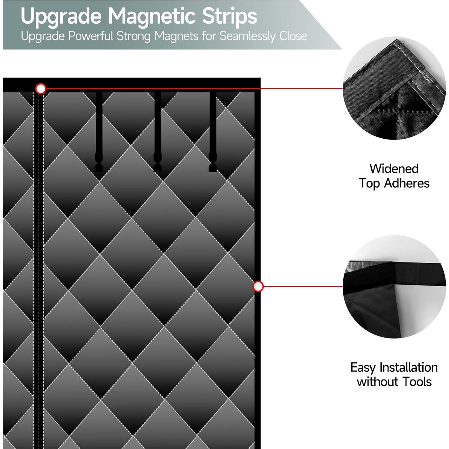 Cortina de Puerta Térmica Aislante Sunmoxia 2.74x2.13m
