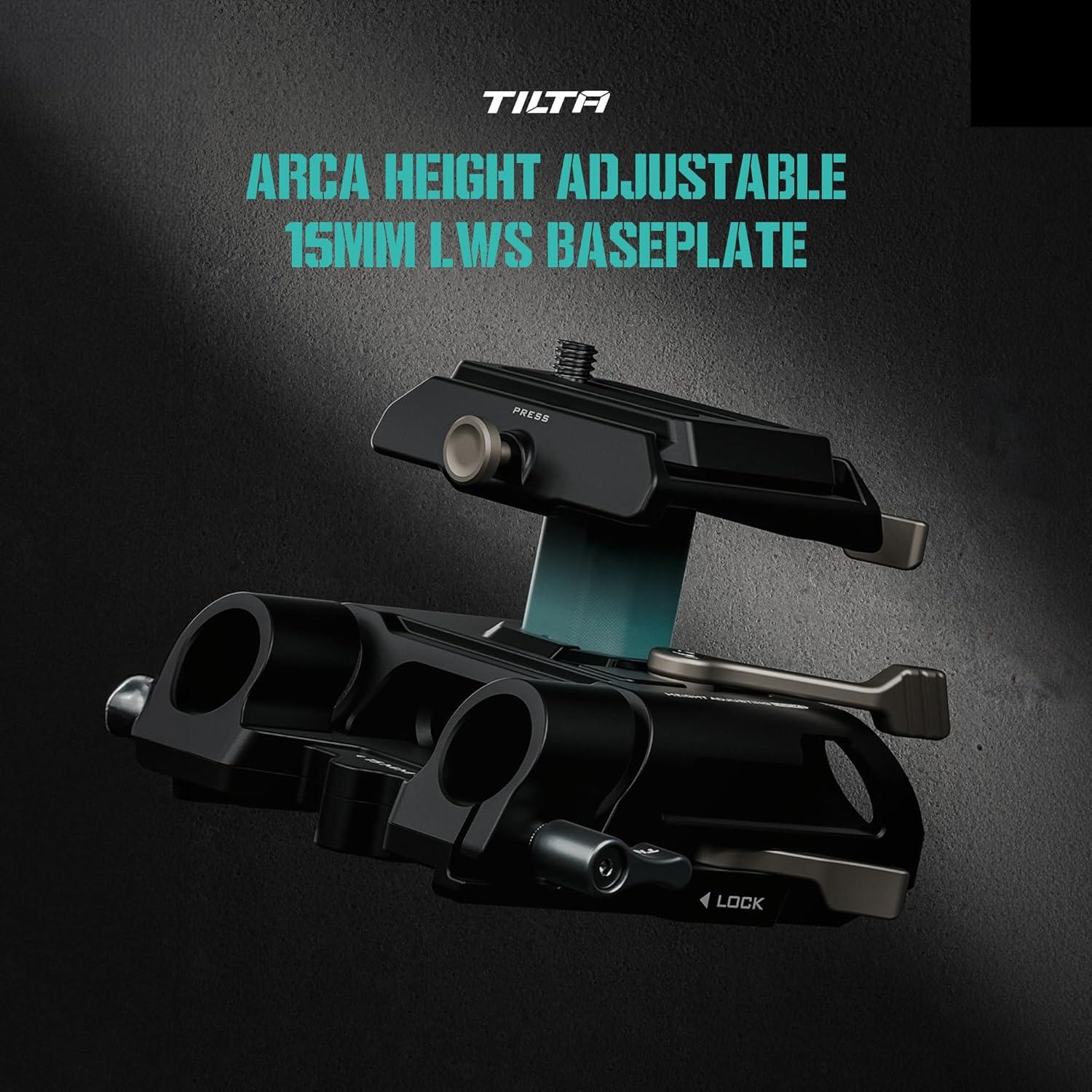 Baseplate Ajustable Tilta 15mm LWS Negro - Compatible DJI