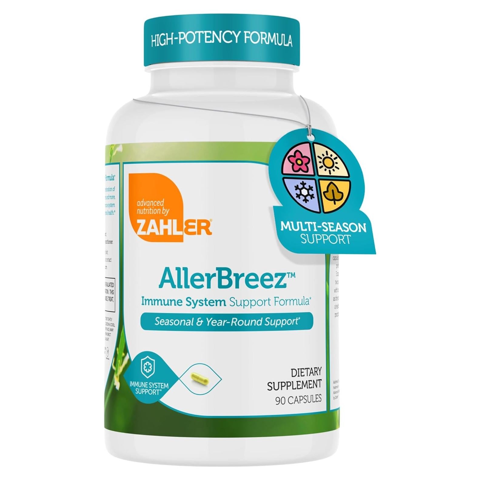 Suplemento Antialérgico Zahler AllerBreez 180 Cápsulas