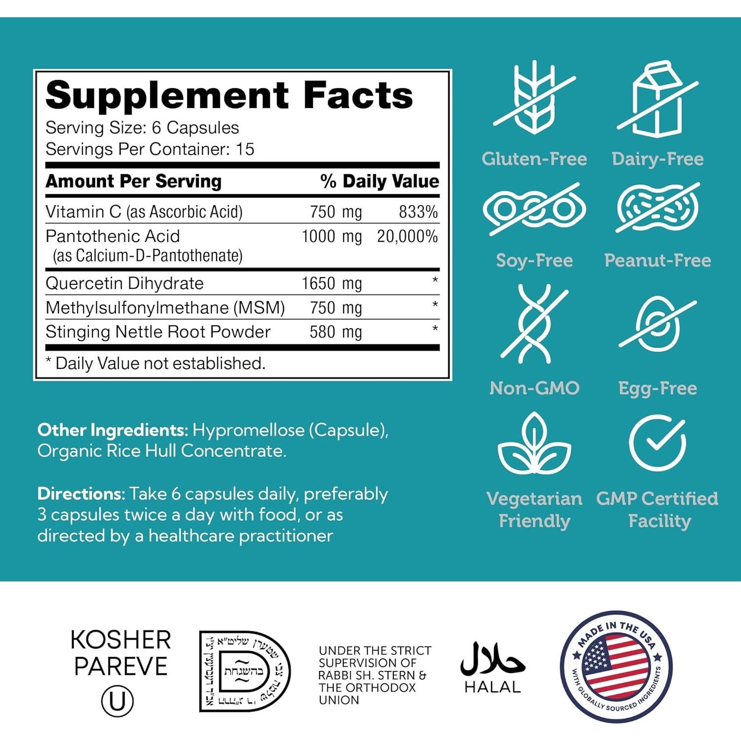 Suplemento Antialérgico Zahler AllerBreez 180 Cápsulas