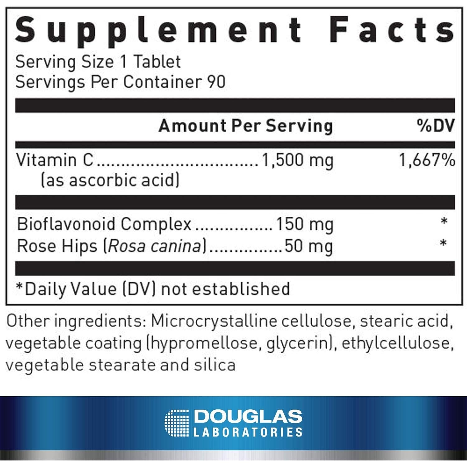 Vitamina C Douglas Laboratories C-Max 1500 mg 90 tabletas