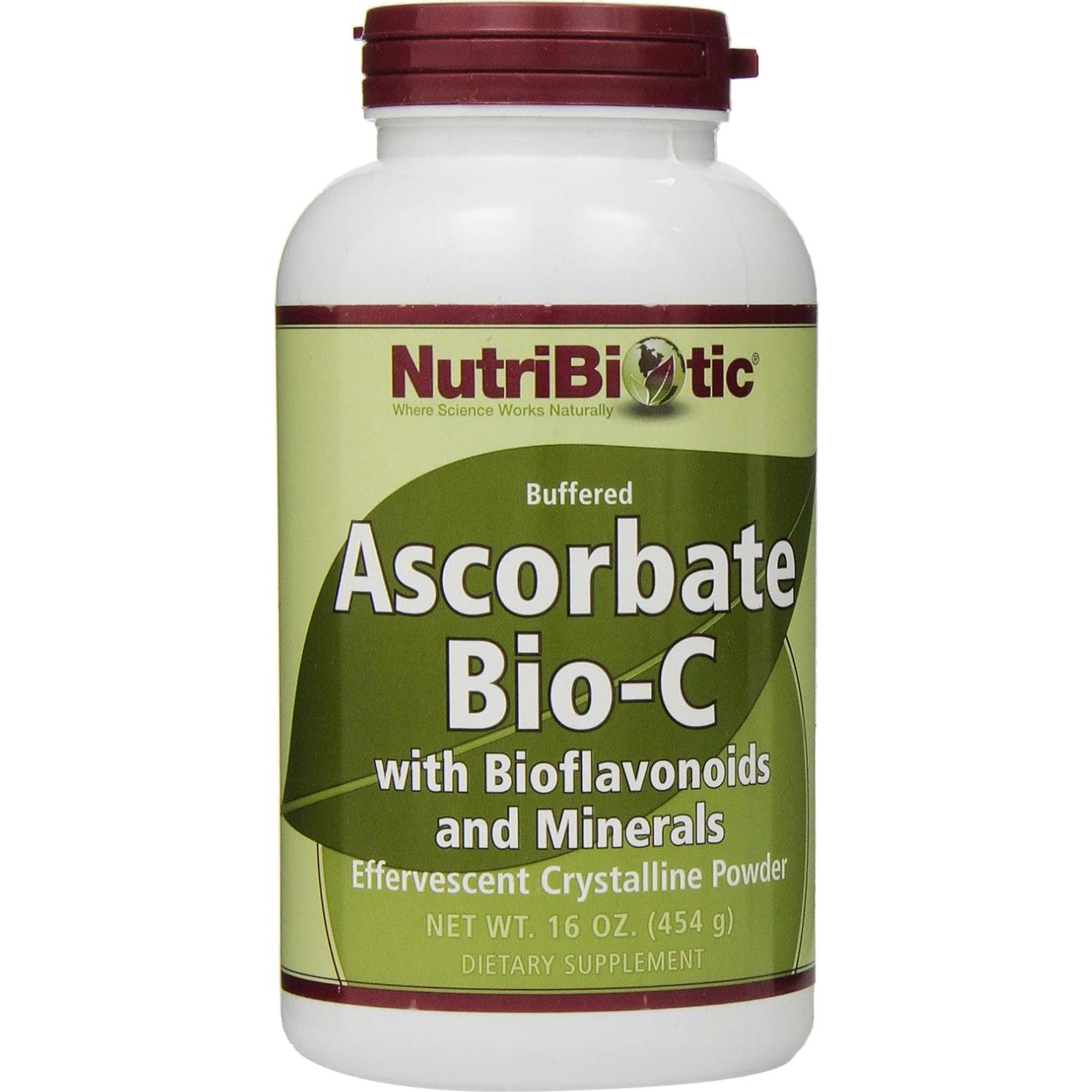 NutriBiotic Ascorbato Bio-C 454 g - Polvo Efervescente Vitamina C