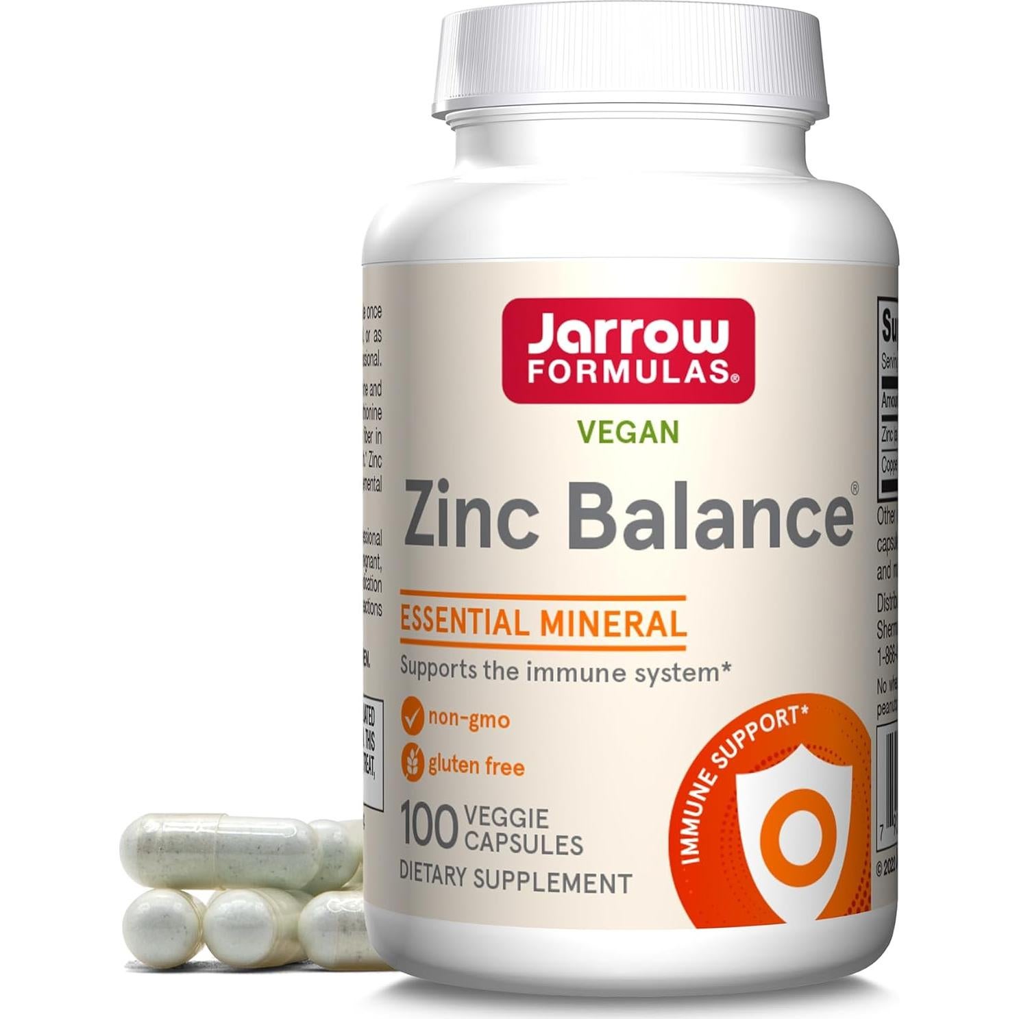 Suplemento Jarrow MK-7 Vitamina K2 90 mcg + Zinc 15 mg