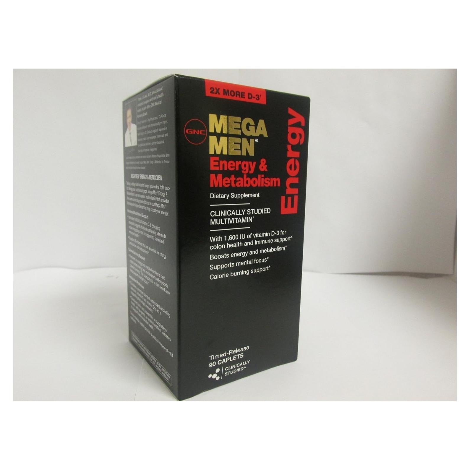 Suplemento Dietético GNC Mega Men 90 Cápsulas Energía y Metabolismo