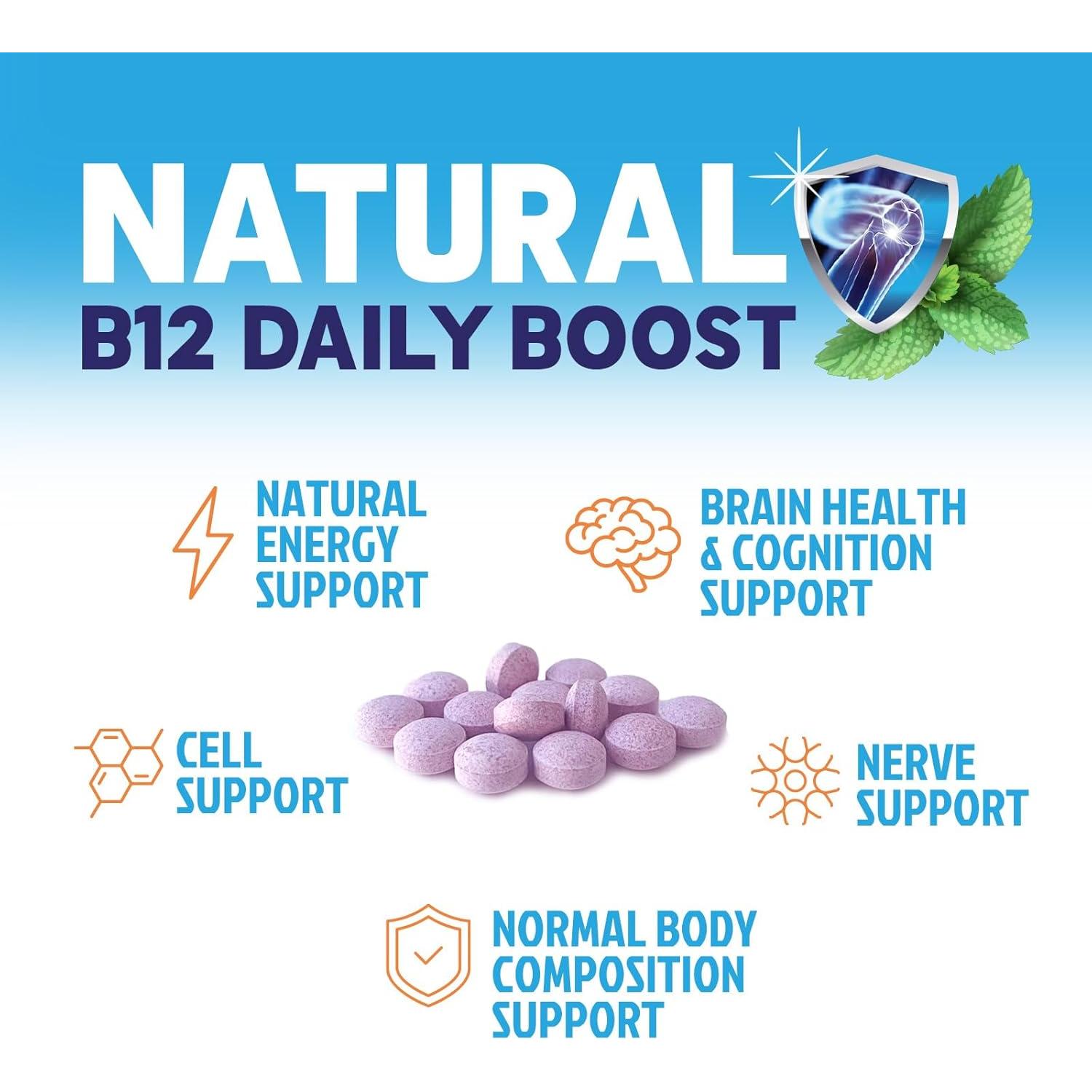 Vitamina B12 1000 mcg Metilcobalamina Nature's Peak 60 Tabletas