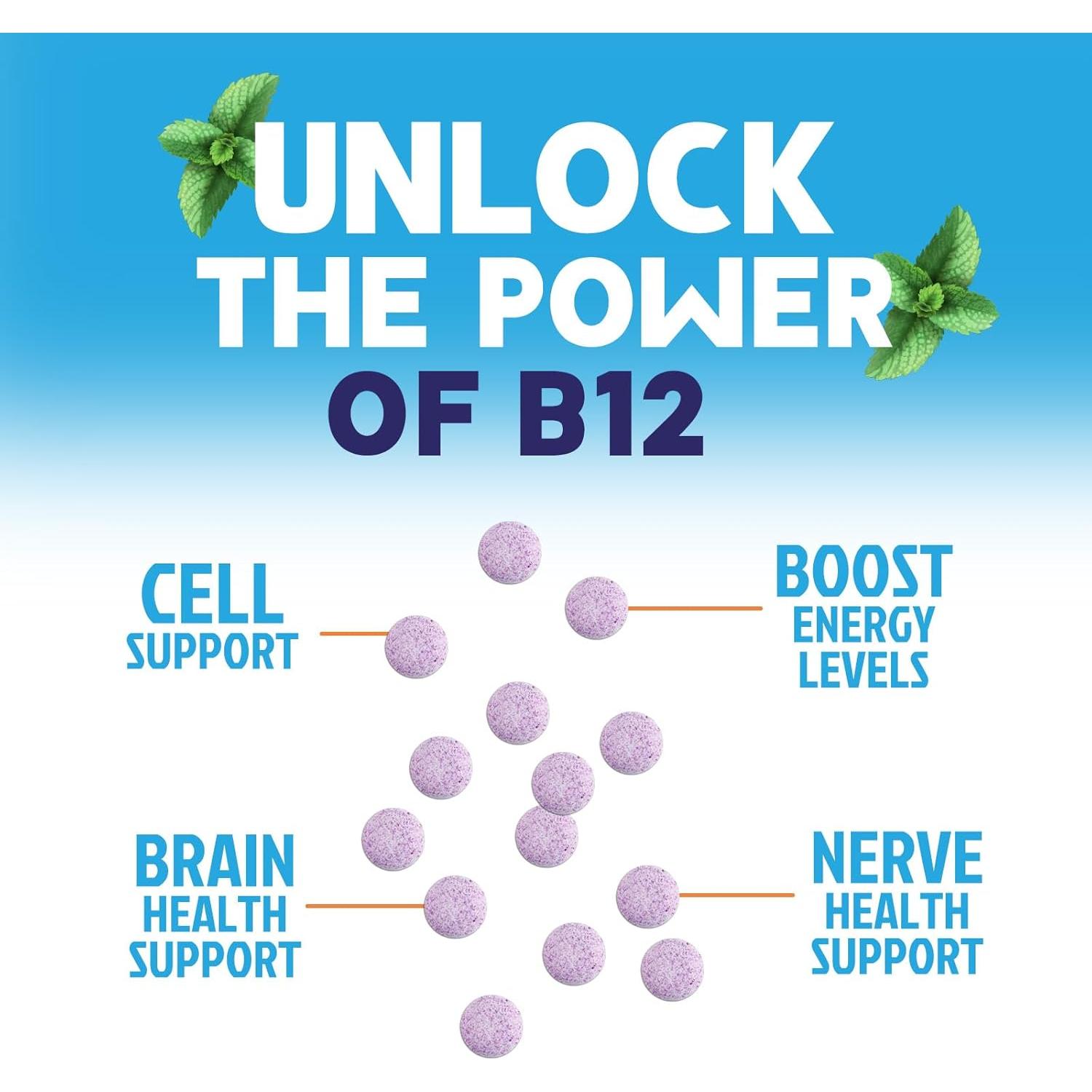 Vitamina B12 1000 mcg Metilcobalamina Nature's Peak 60 Tabletas