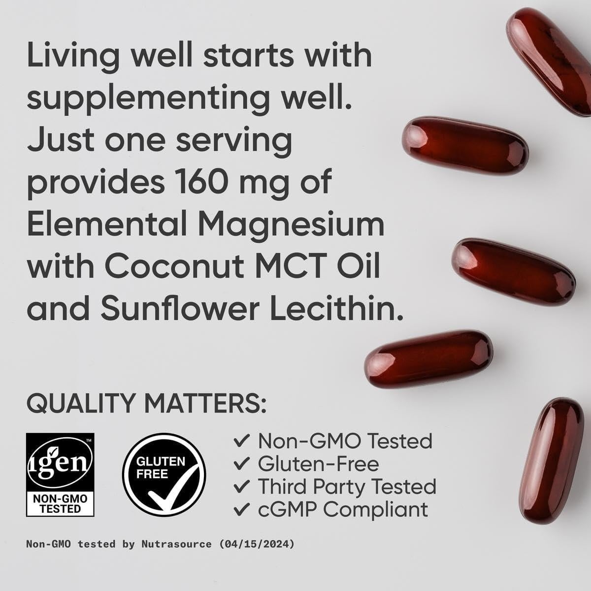 Magnesio Glicinato Sports Research 160 mg - 60 Softgels