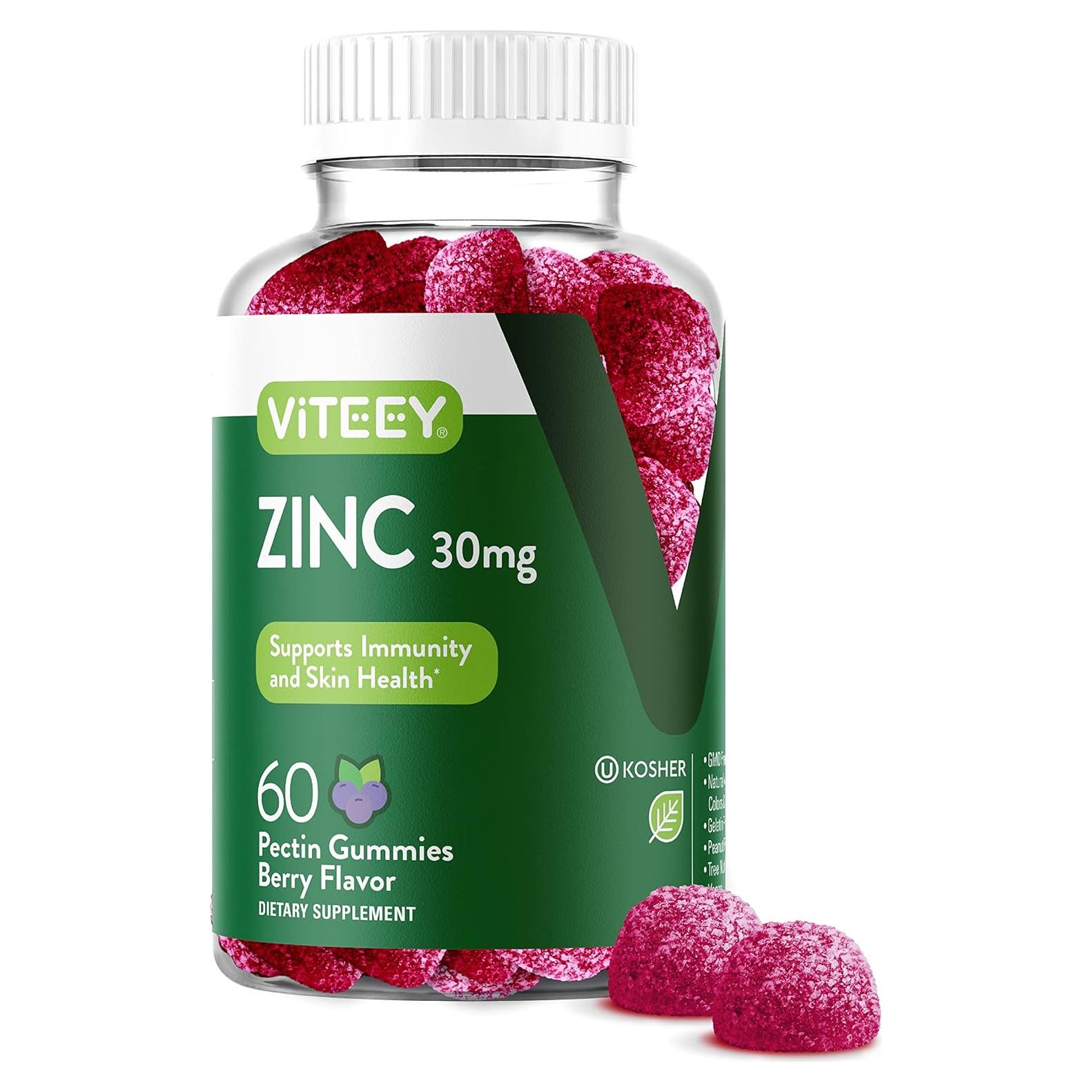 Gomitas de Zinc Viteey Veganas - 60 Unidades - 30mg
