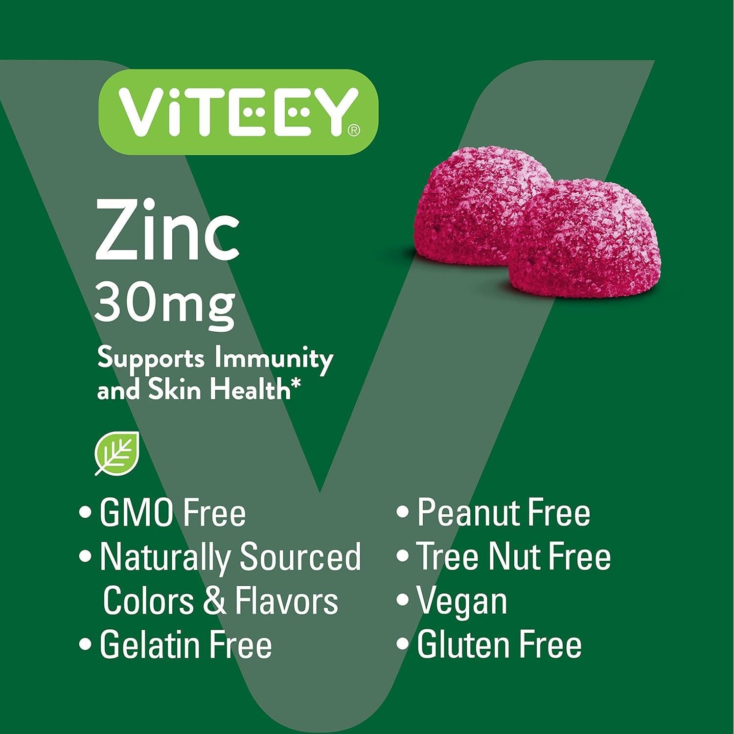 Gomitas de Zinc Viteey Veganas - 60 Unidades - 30mg