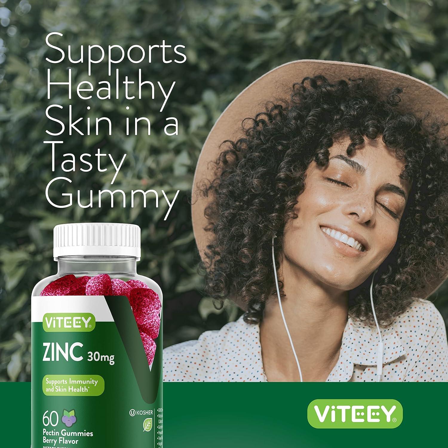 Gomitas de Zinc Viteey Veganas - 60 Unidades - 30mg