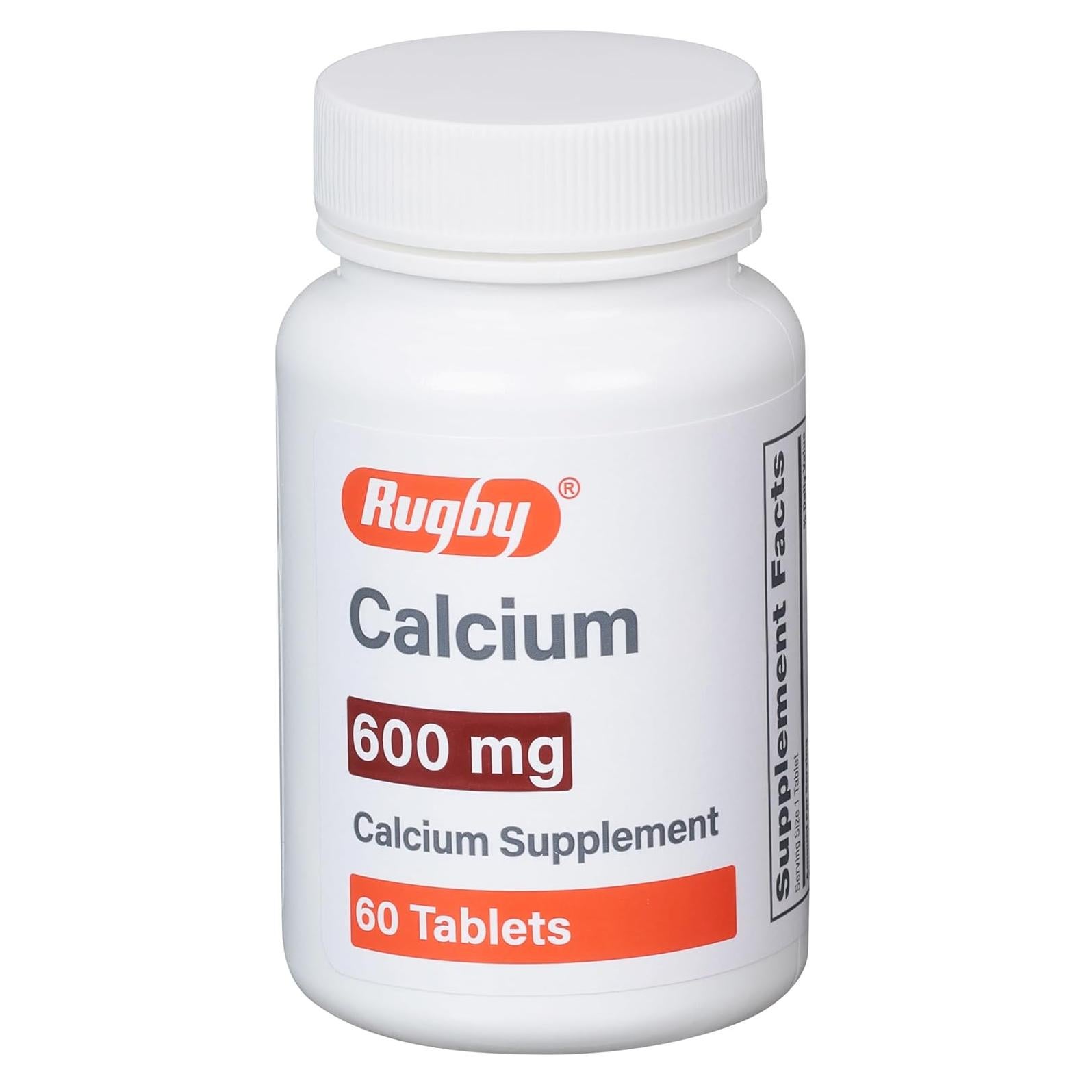 Tabletas de Calcio Rugby 600 mg - Suplemento 60 Unidades