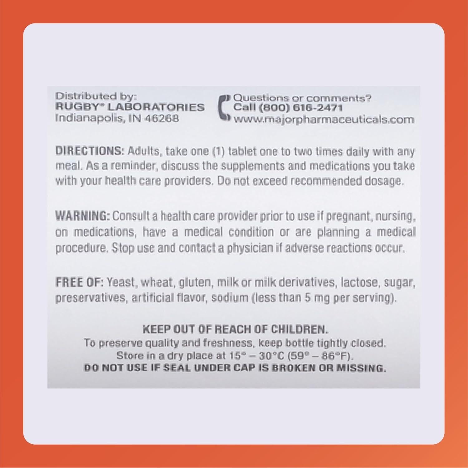 Tabletas de Calcio Rugby 600 mg - Suplemento 60 Unidades