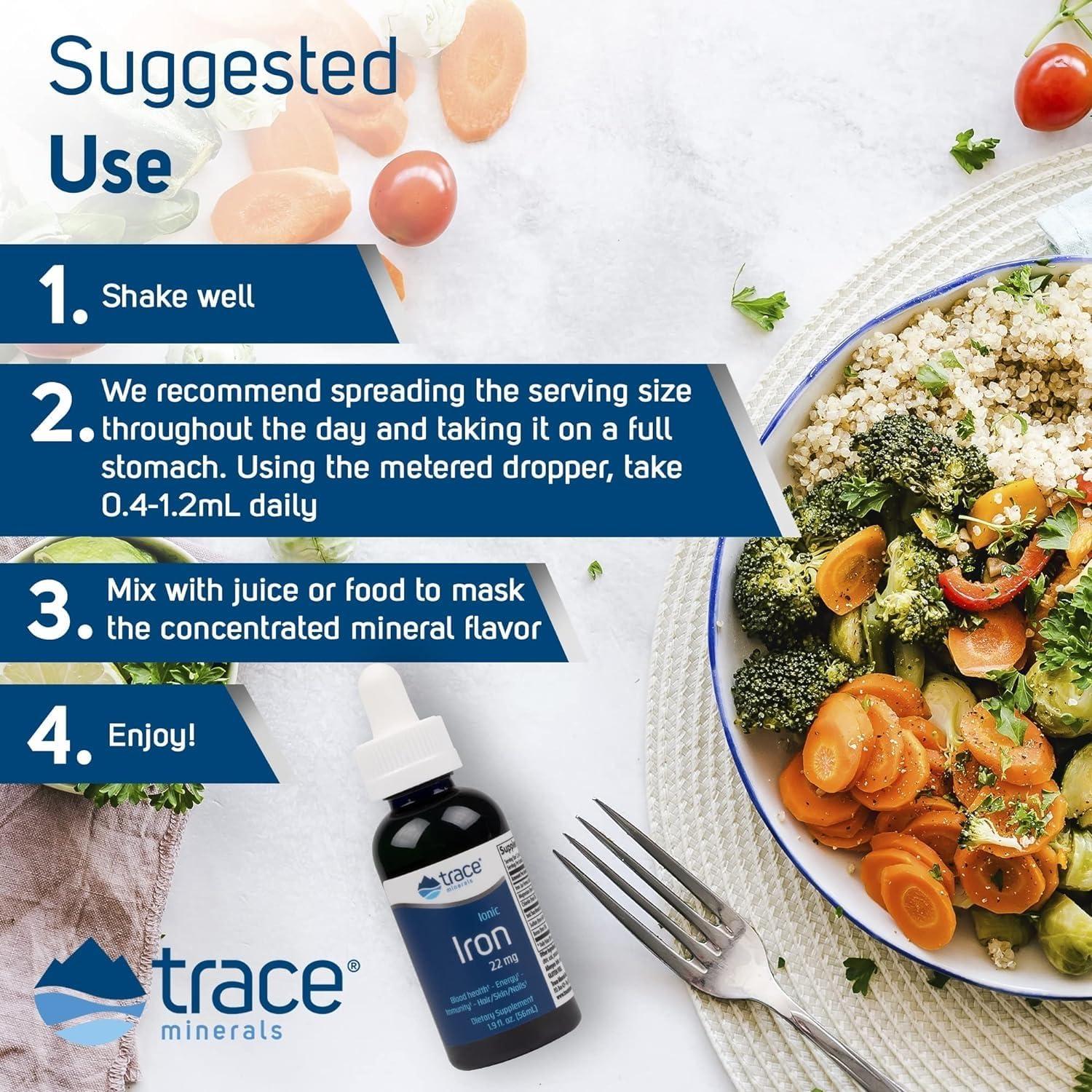 Suplemento Líquido de Hierro Iónico Tracers 22mg - 2 Paquetes