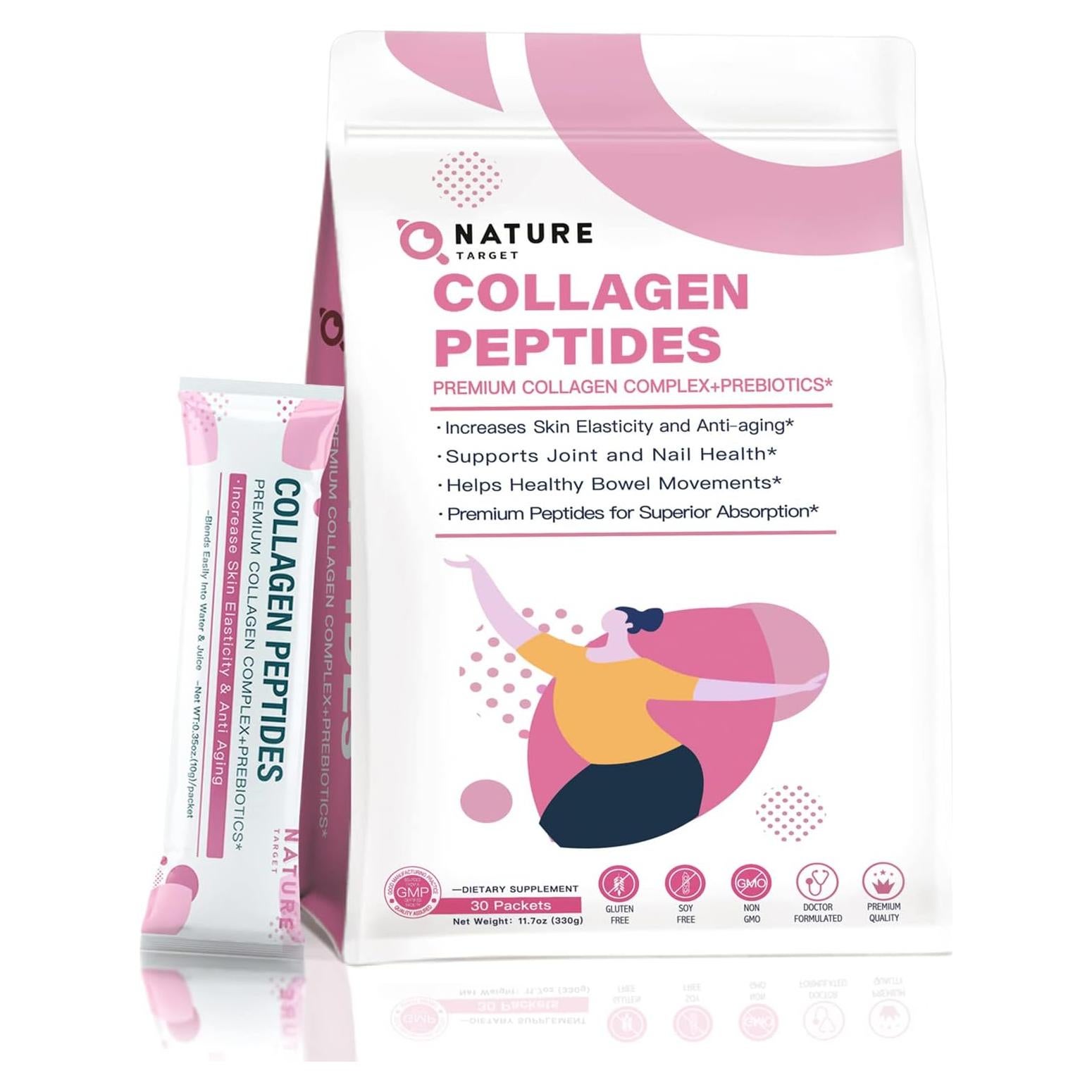 Polvo de Péptidos de Colágeno Nature Target - Hidrolizado 330g