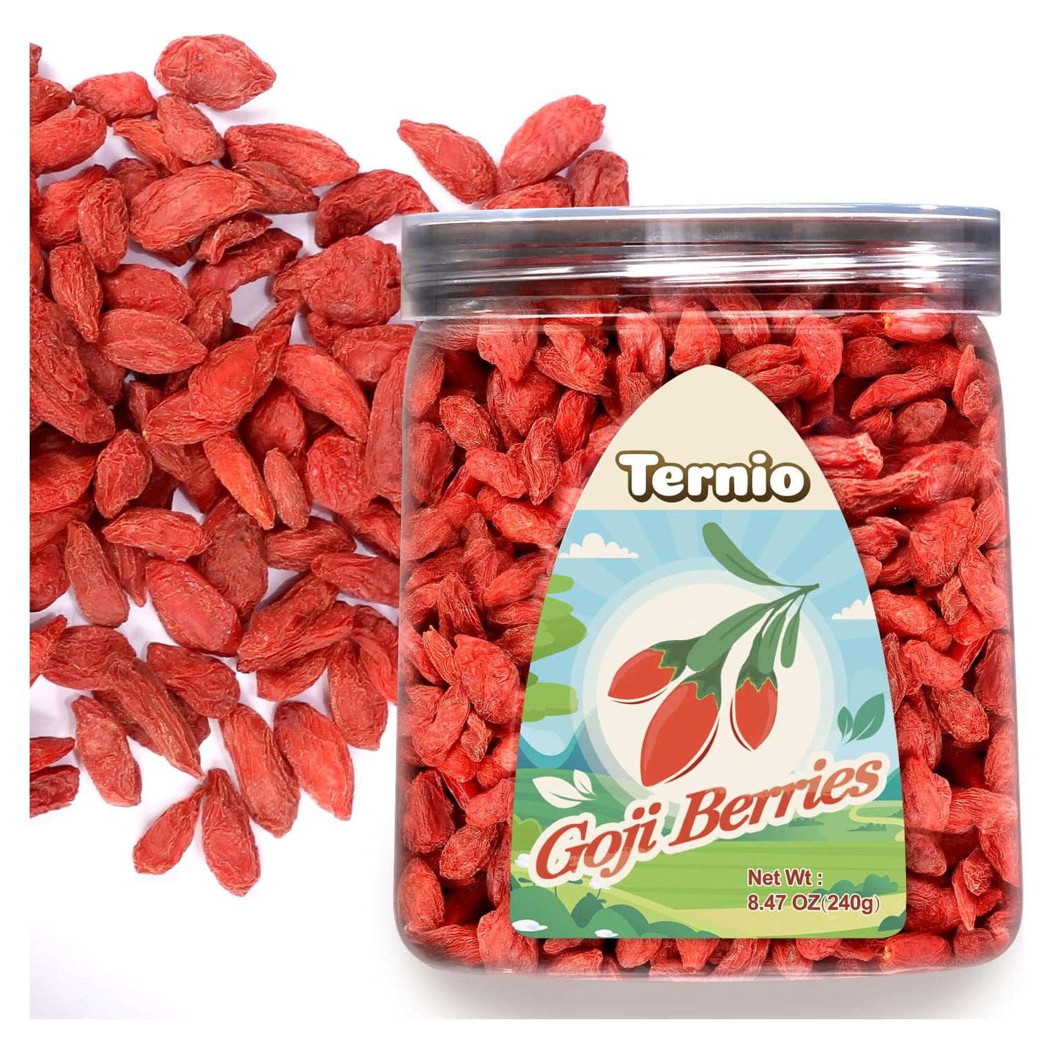 Bayas de Goji Orgánicas Ternio - 232g - 100% Naturales