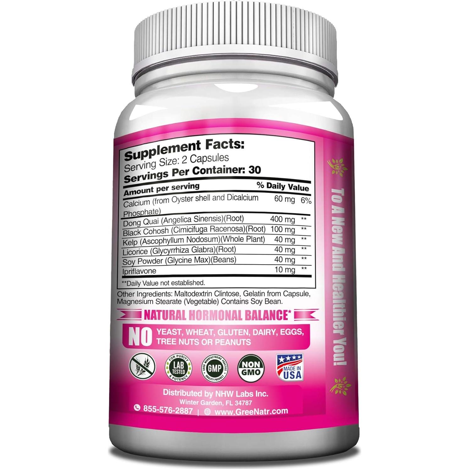 Suplemento Menopausia GreeNatr 60 Cápsulas - Alivio Sofocos