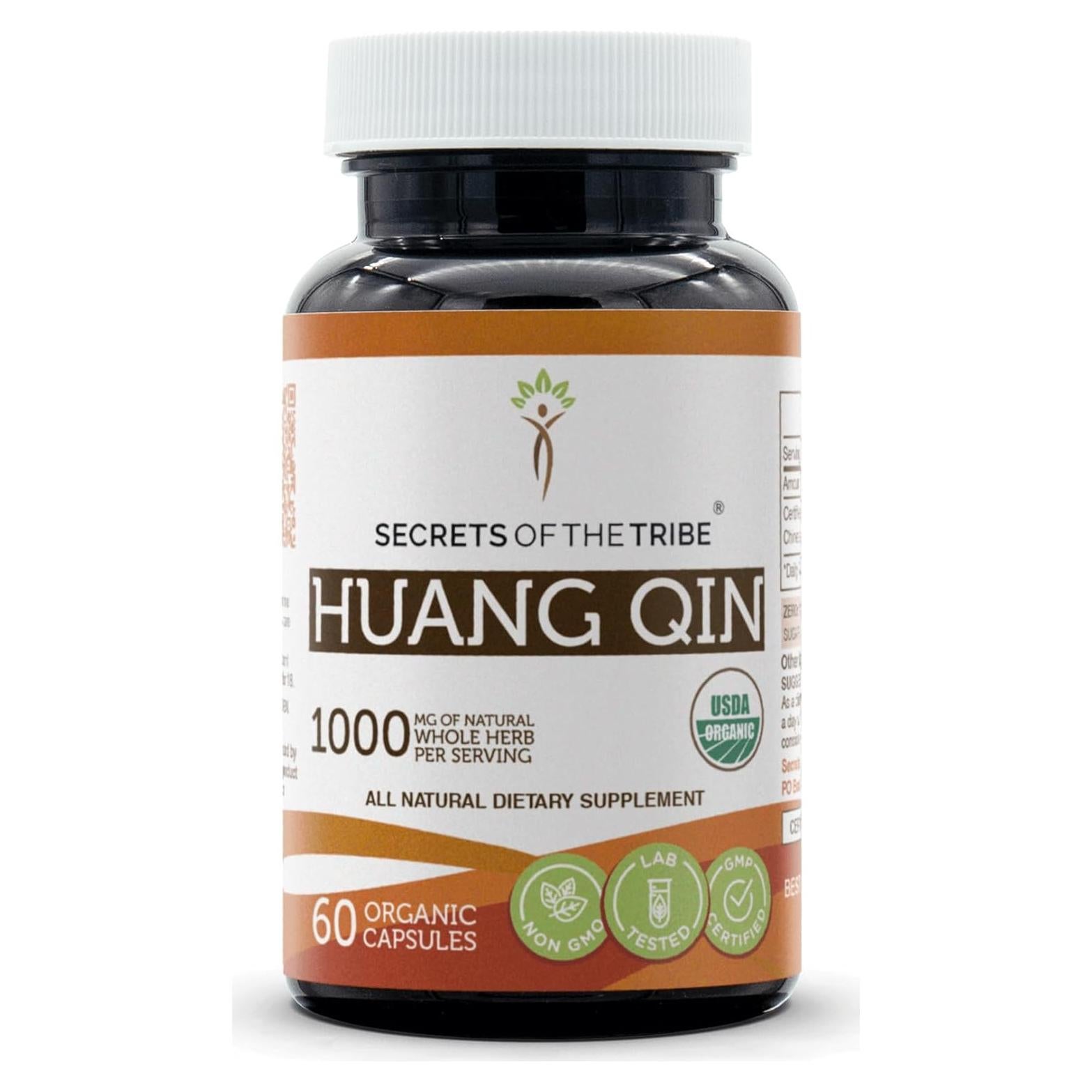 Cápsulas Huang Qin Orgánicas USDA 60 Conteo - Suplemento Herbal
