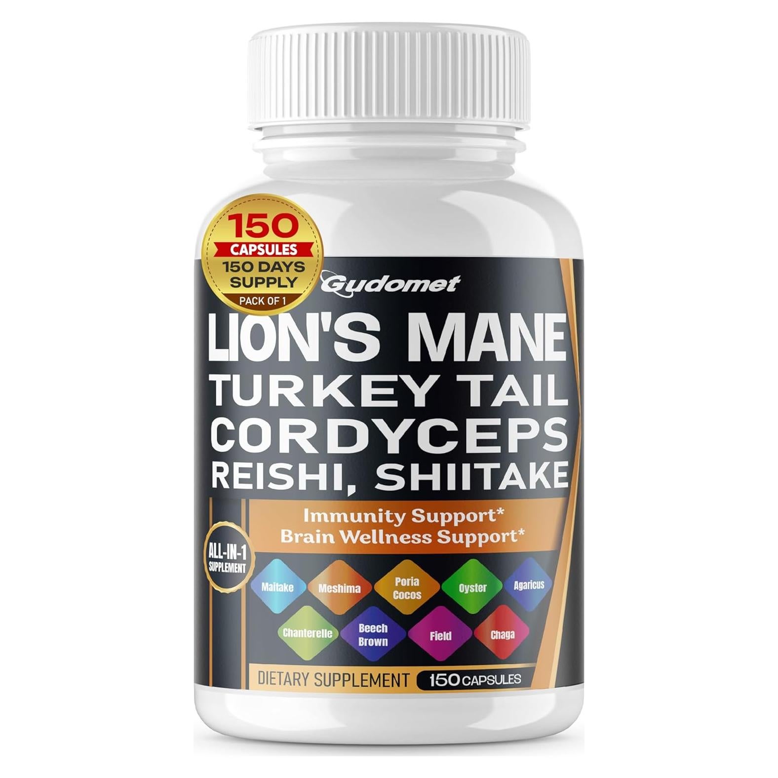 Suplemento Orgánico Gudomet 16 Hongos - 150 Cápsulas