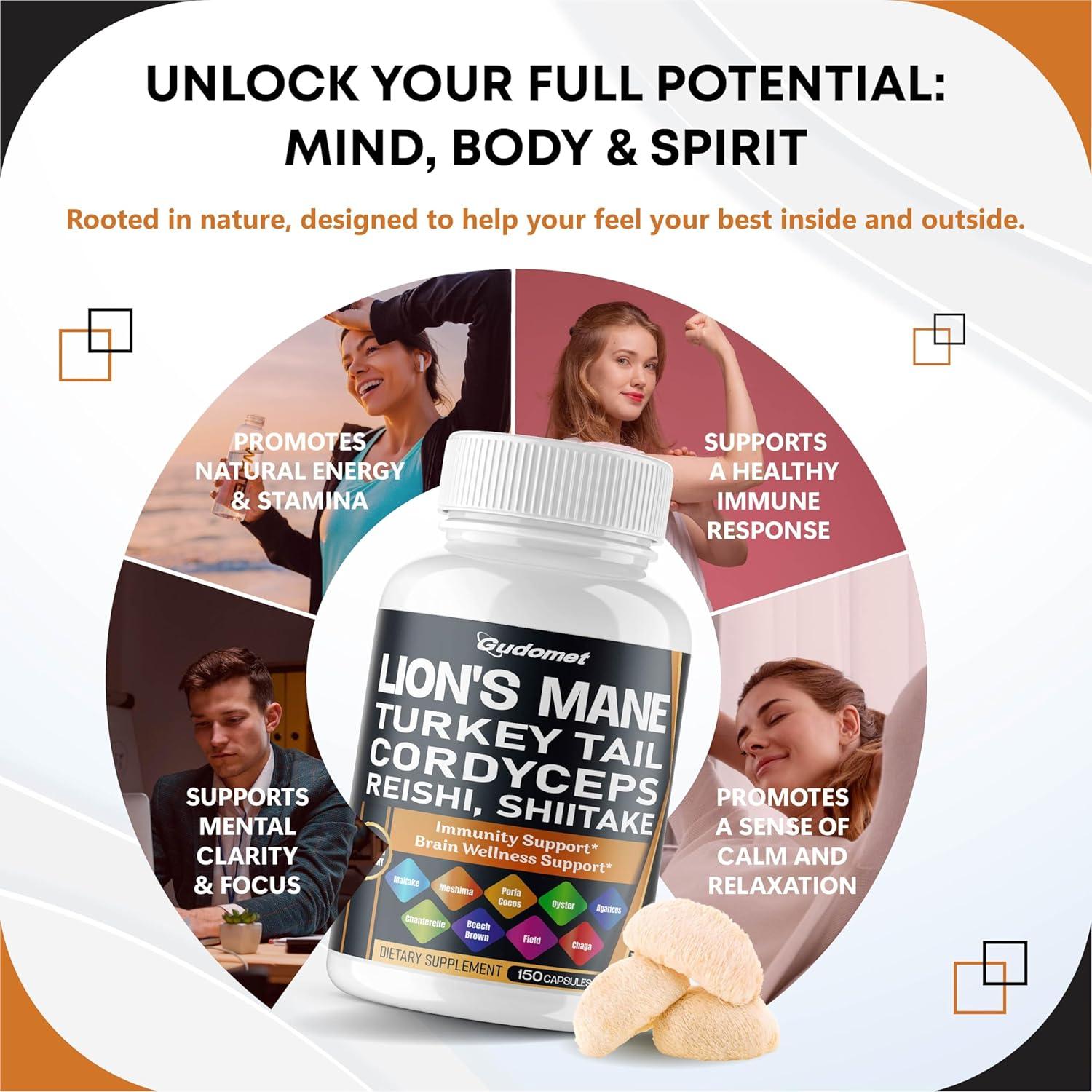 Suplemento Orgánico Gudomet 16 Hongos - 150 Cápsulas