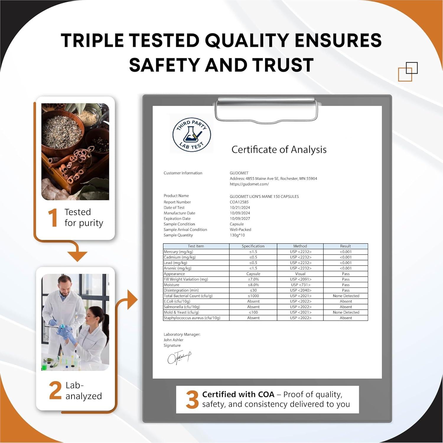 Suplemento Orgánico Gudomet 16 Hongos - 150 Cápsulas