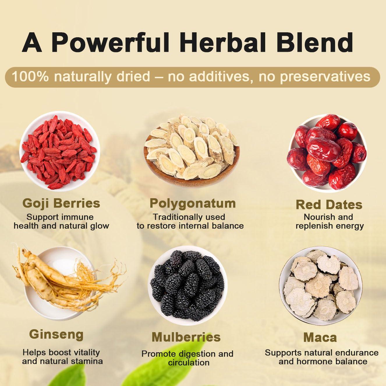 Té de Ginseng Cinco Tesoros Wubao - 25 Bolsas 249g