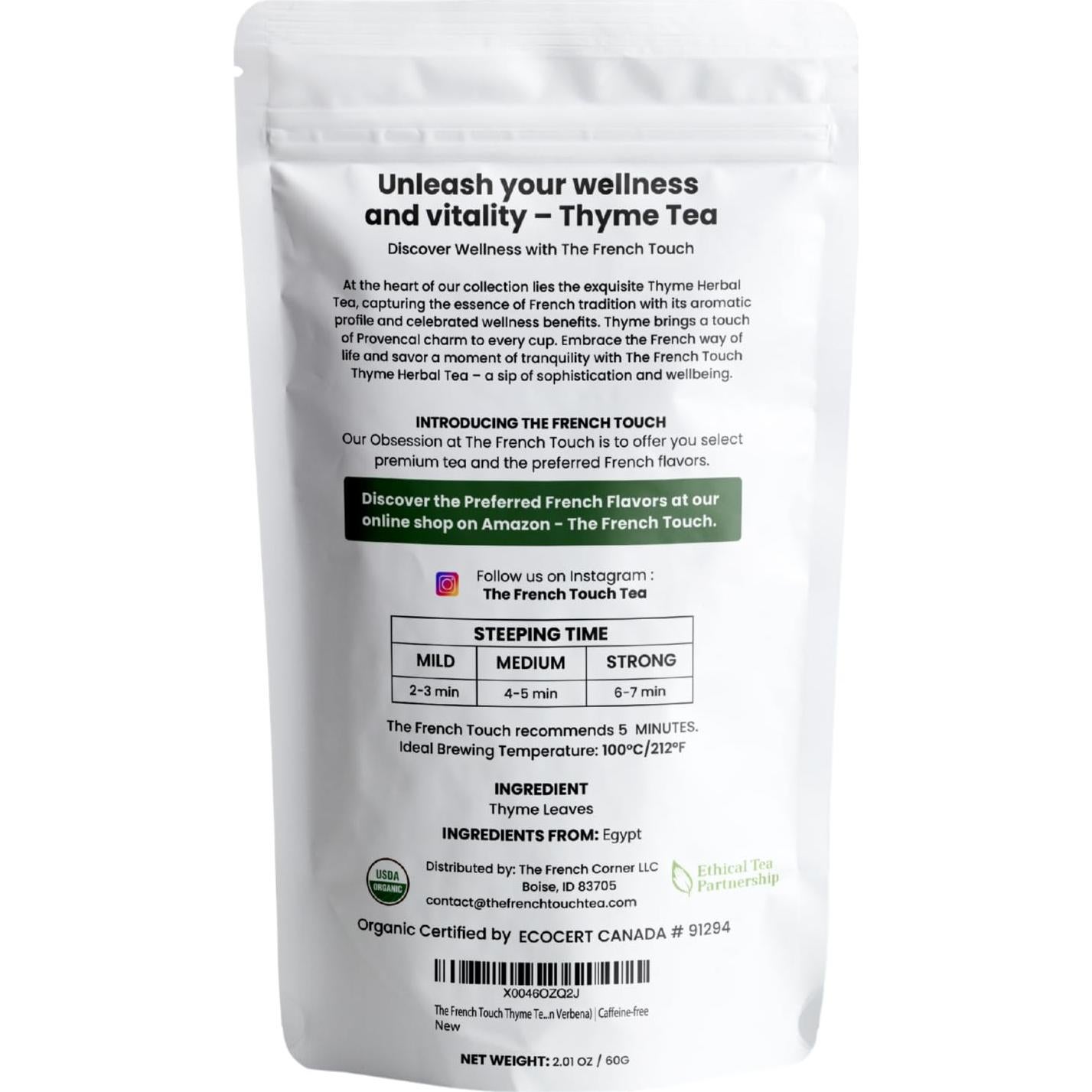 Té de Manzanilla Orgánico El Toque Francés | 30 Bolsitas