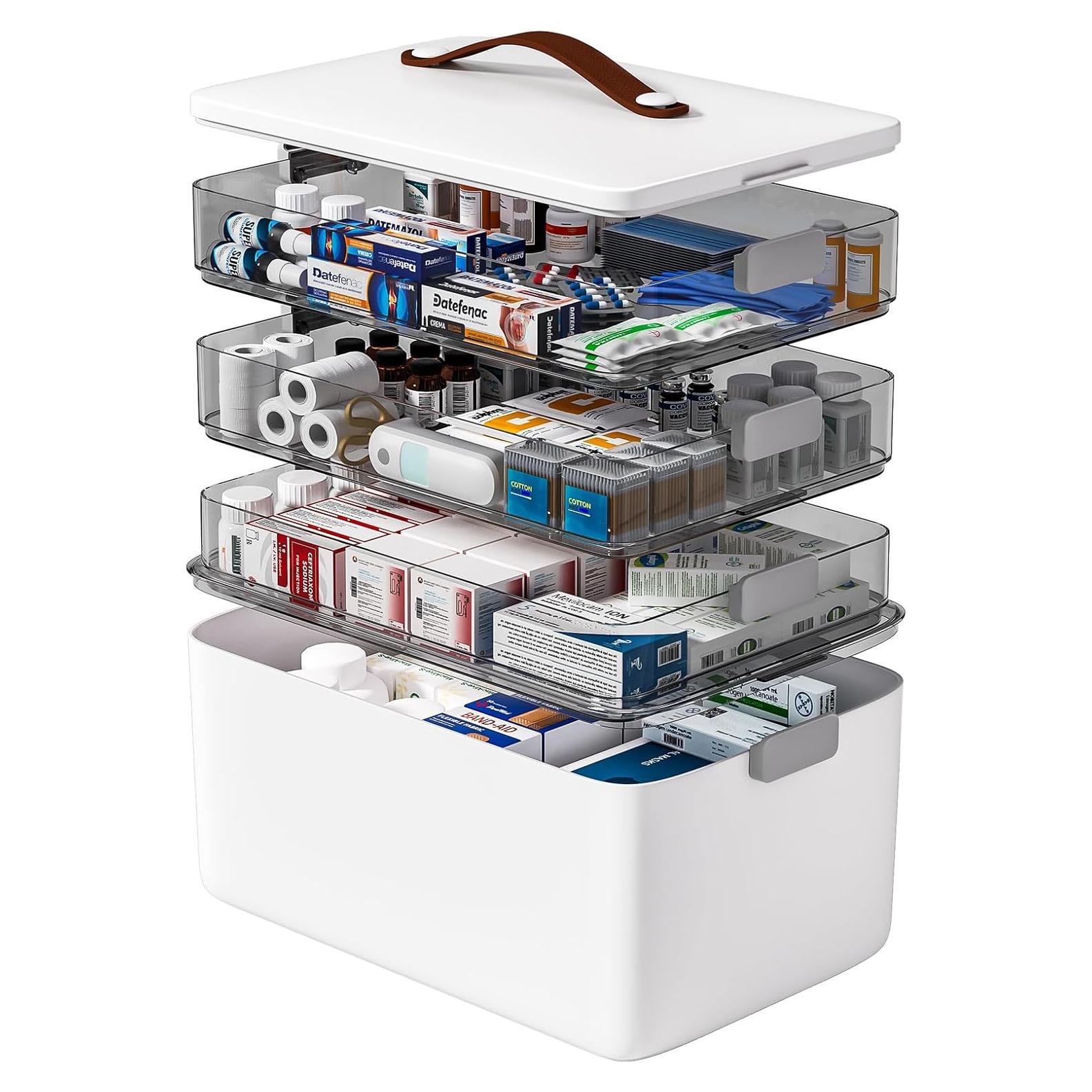 Caja de Almacenamiento de Medicina Funest 4 Niveles 22.86x32cm