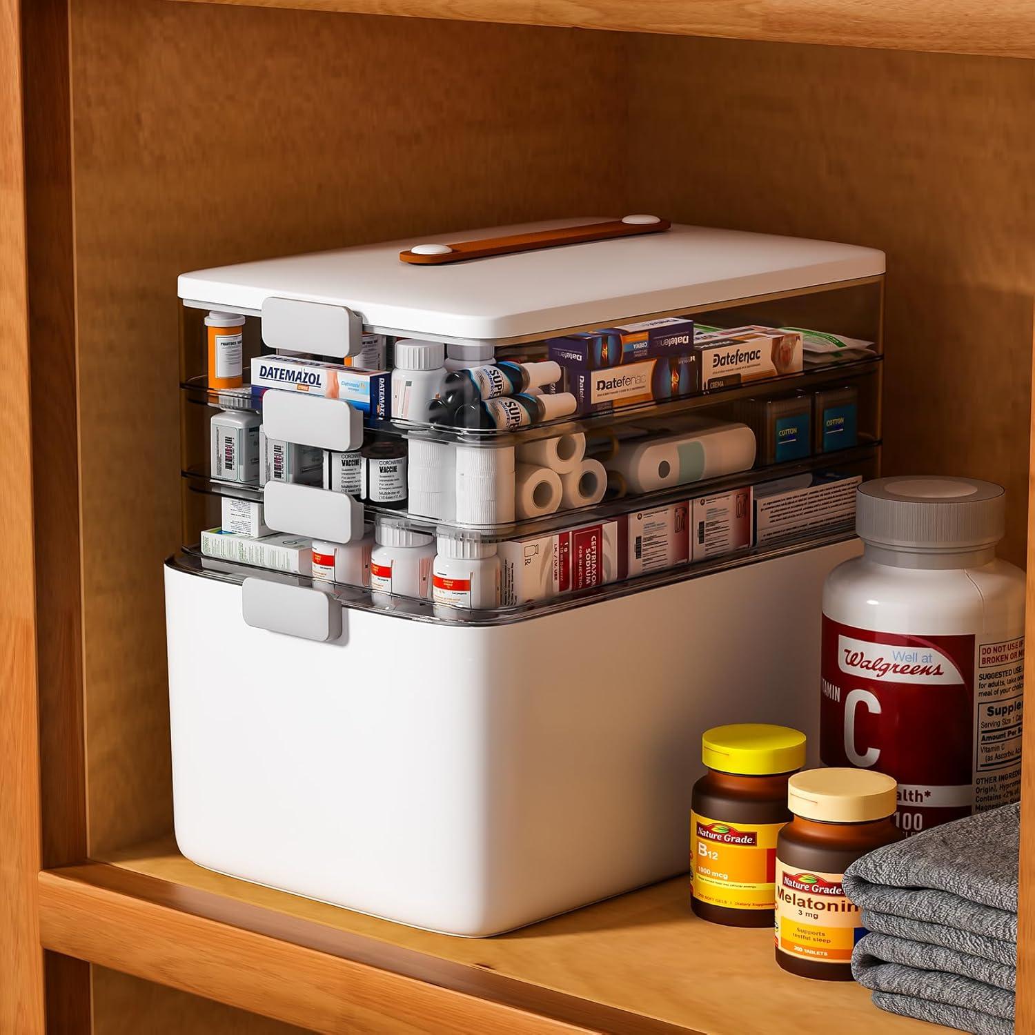 Caja de Almacenamiento de Medicina Funest 4 Niveles 22.86x32cm