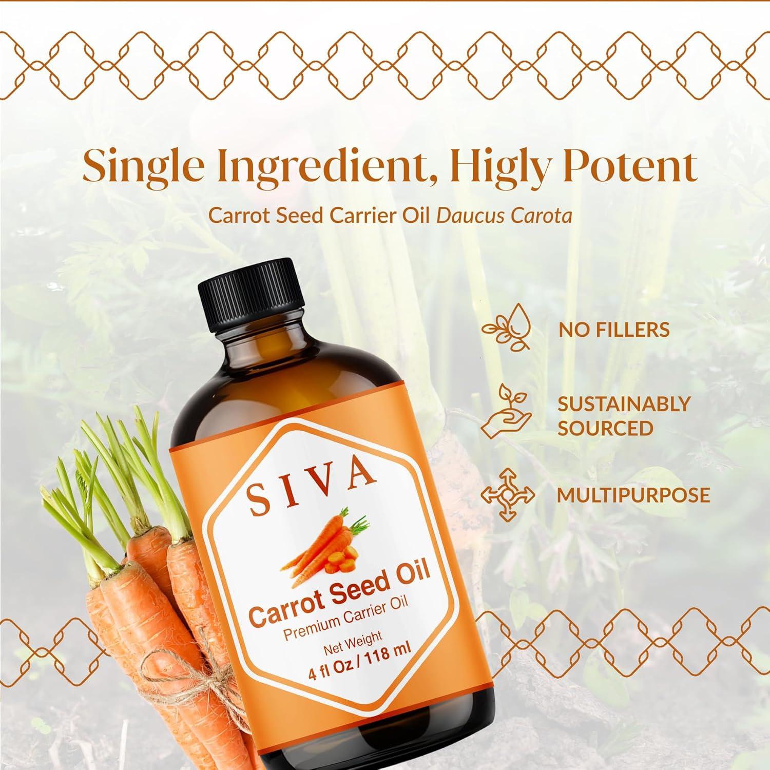 Aceite Portador SIVA de Semilla de Zanahoria 118ml - 100% Natural