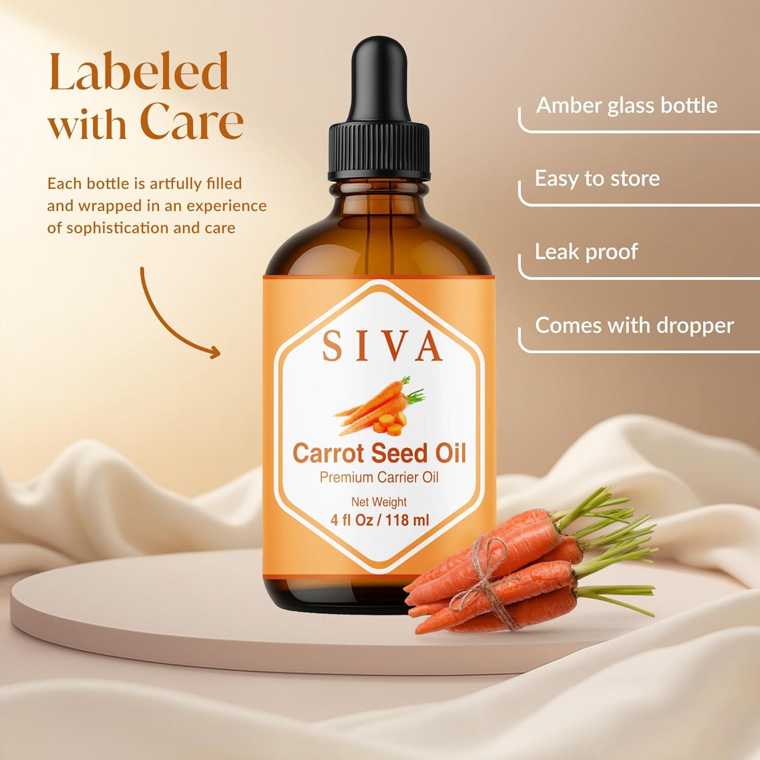 Aceite Portador SIVA de Semilla de Zanahoria 118ml - 100% Natural
