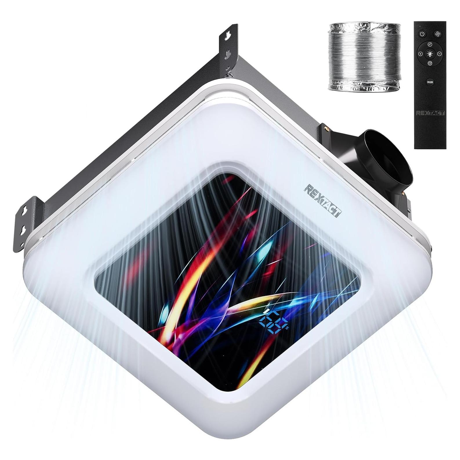 Ventilador de Baño RexTact FAN-SENSOR 230 CFM con Luz y Control Remoto