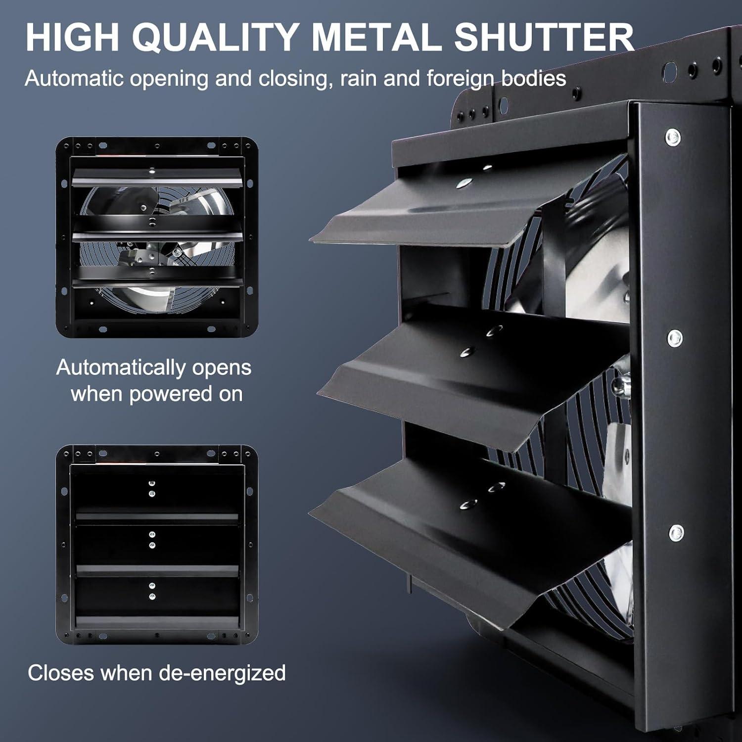 Ventilador de Escape de Pared Criditpid 7 Pulgadas 576CFM