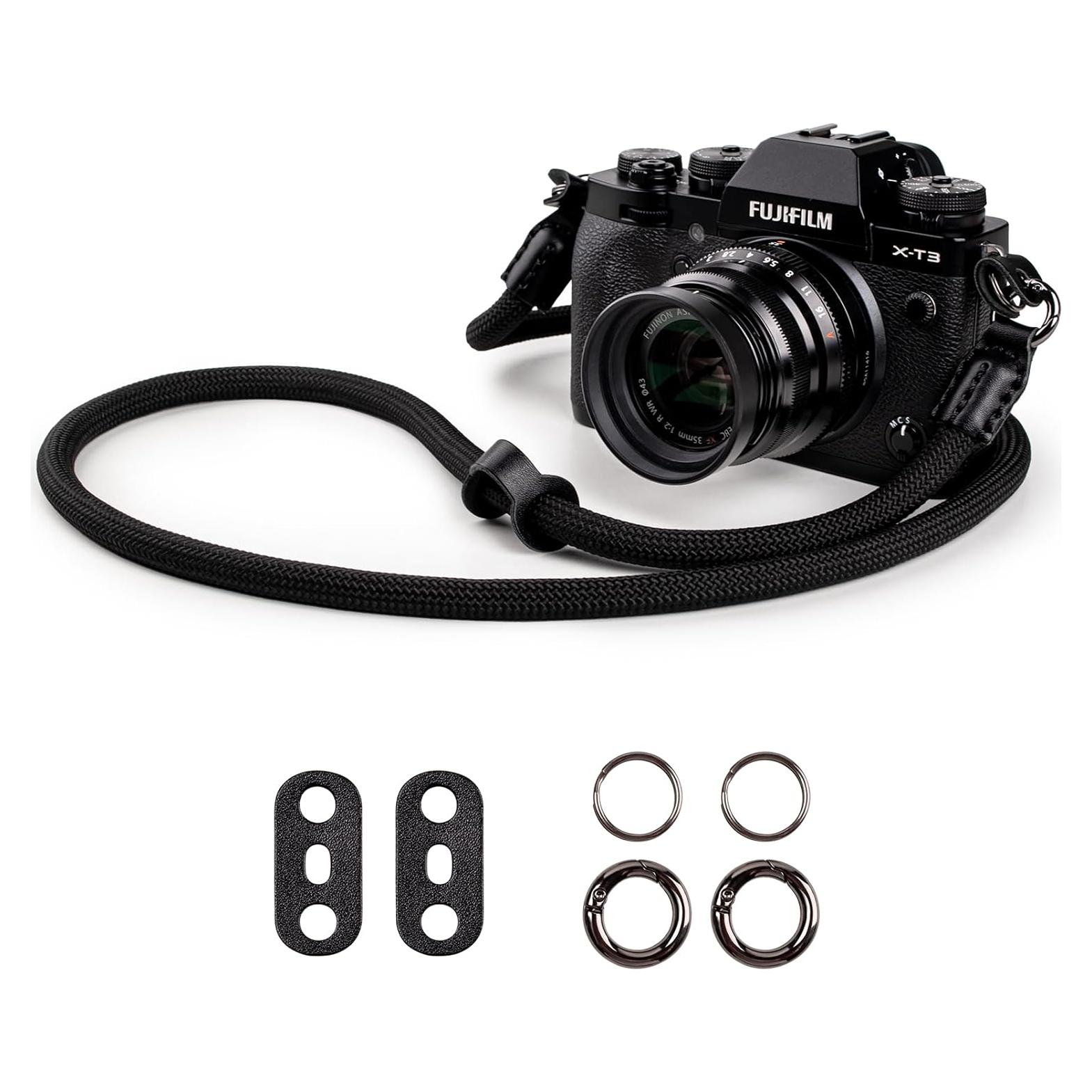 Correa de cámara VOVMOEYA 110cm Nylon Negro para DSLR y SLR