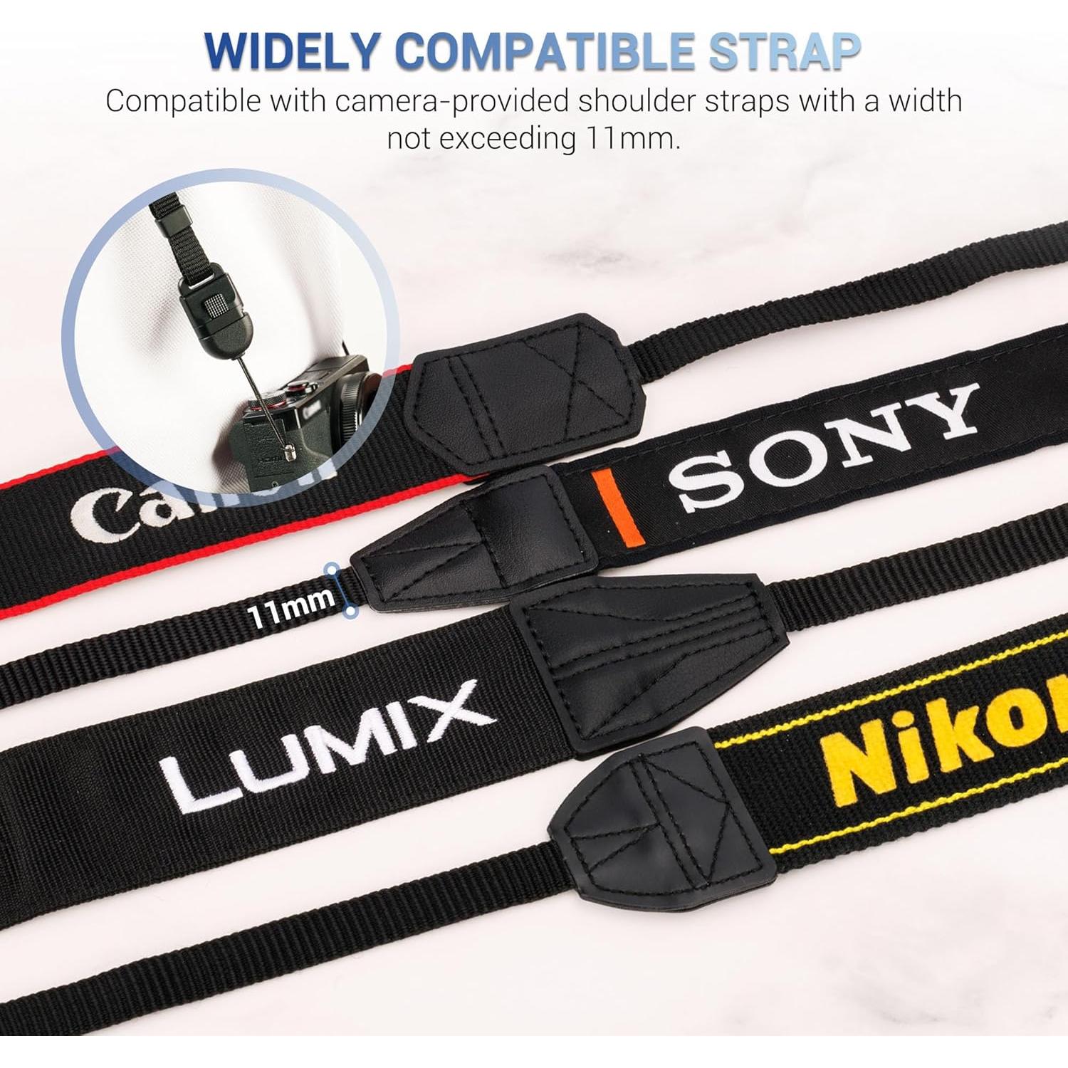 Correa de Cuello JJC para Cámara Compacta con Liberación Rápida