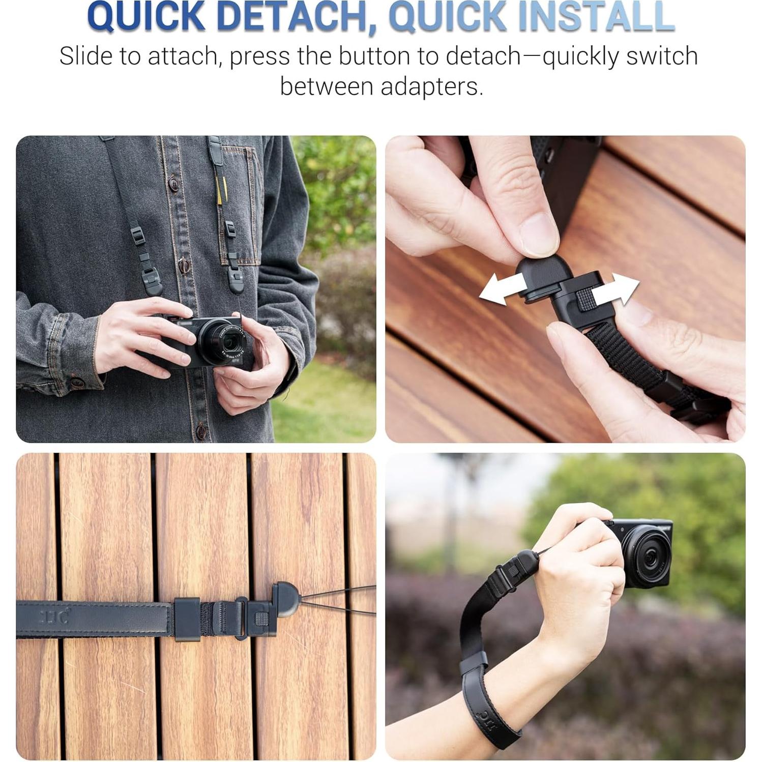 Correa de Cuello JJC para Cámara Compacta con Liberación Rápida