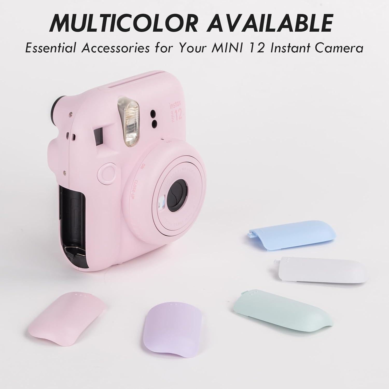 Paquete de 2 Cubiertas de Batería HIYQIN para Fujifilm Instax Mini 12 - Rosa Pálido