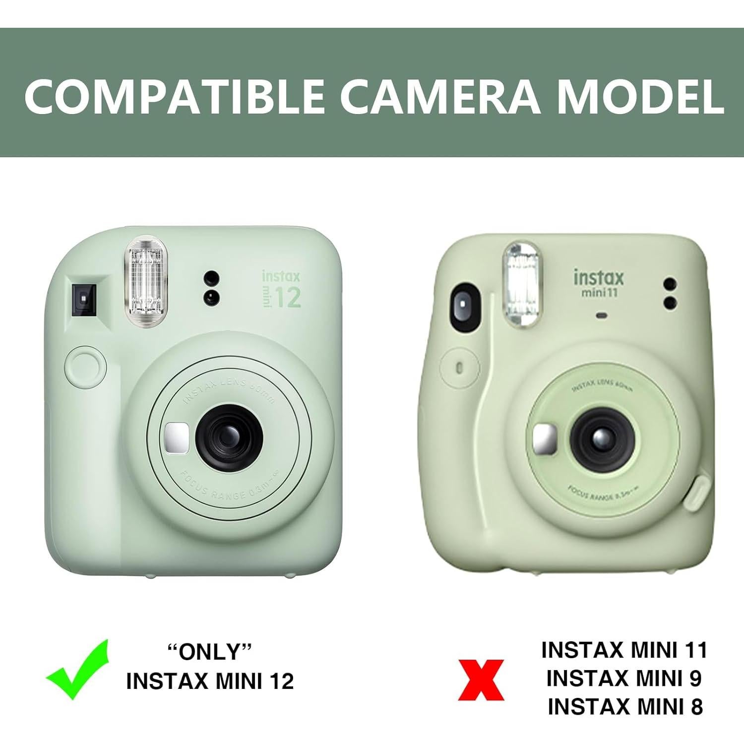 Funda Transparente CAIYOULE para Fujifilm Instax Mini 12