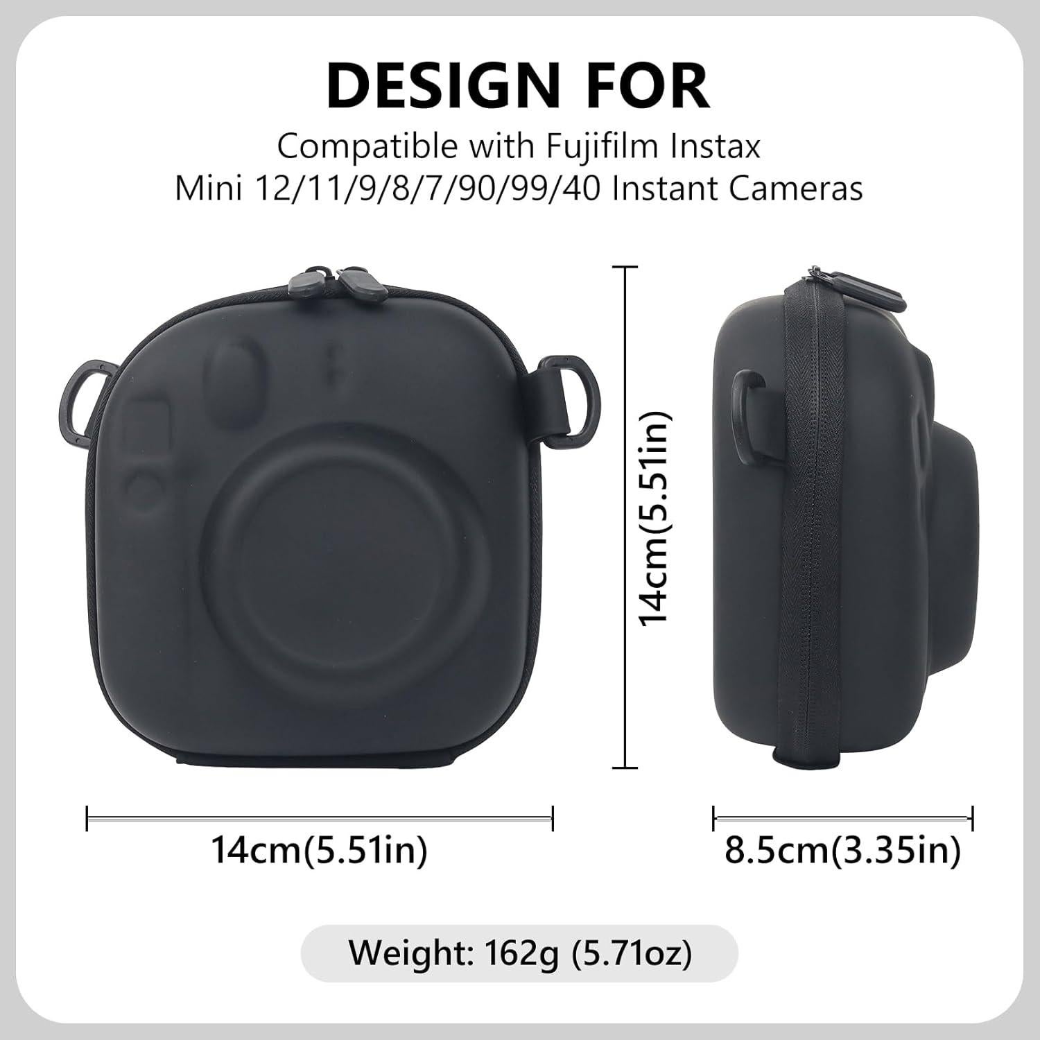 Funda de Almacenamiento Dura EVA para Fujifilm Instax Mini - Negra