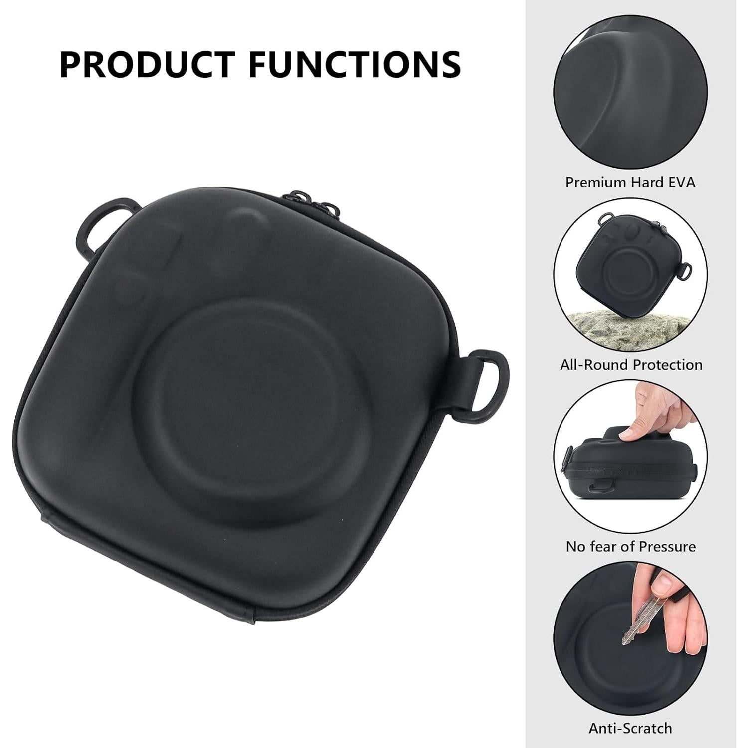 Funda de Almacenamiento Dura EVA para Fujifilm Instax Mini - Negra