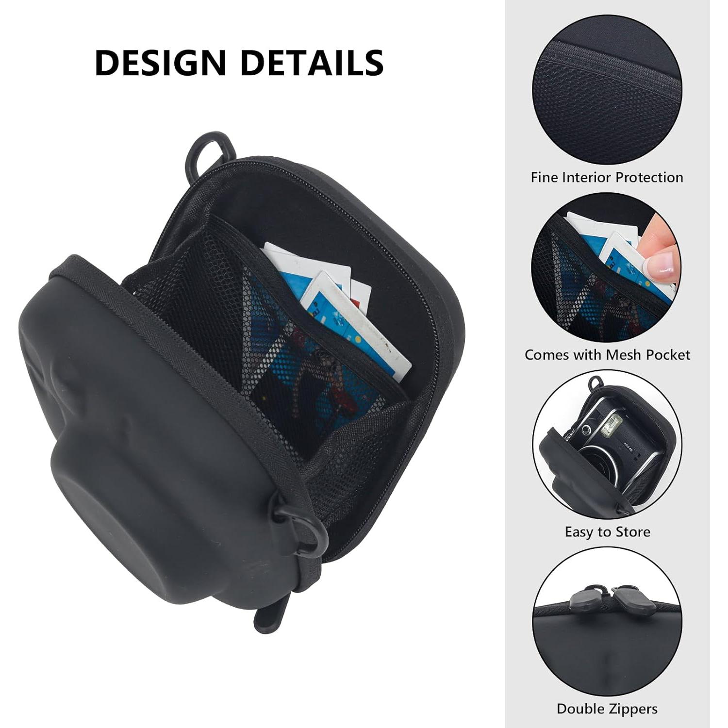 Funda de Almacenamiento Dura EVA para Fujifilm Instax Mini - Negra