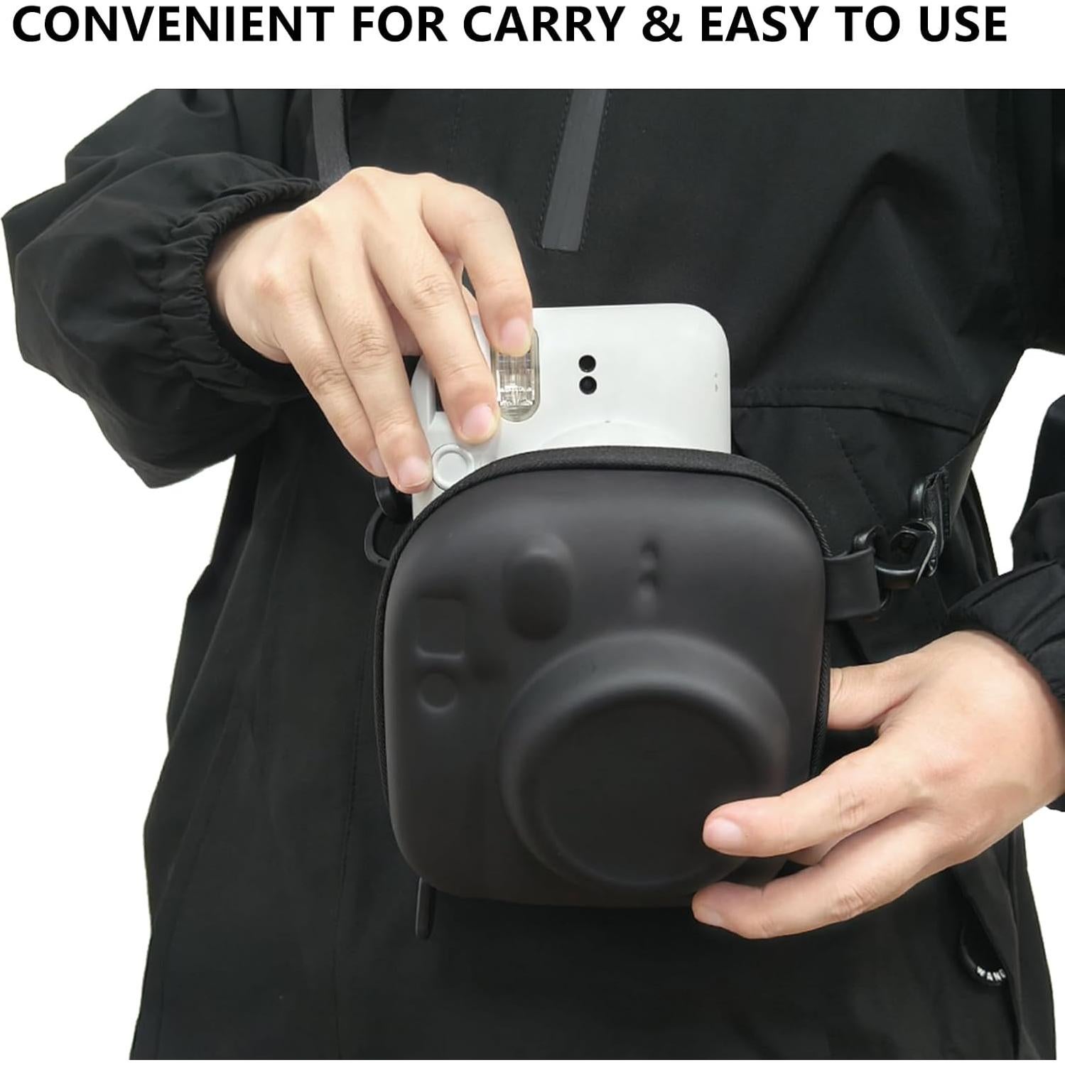 Funda de Almacenamiento Dura EVA para Fujifilm Instax Mini - Negra