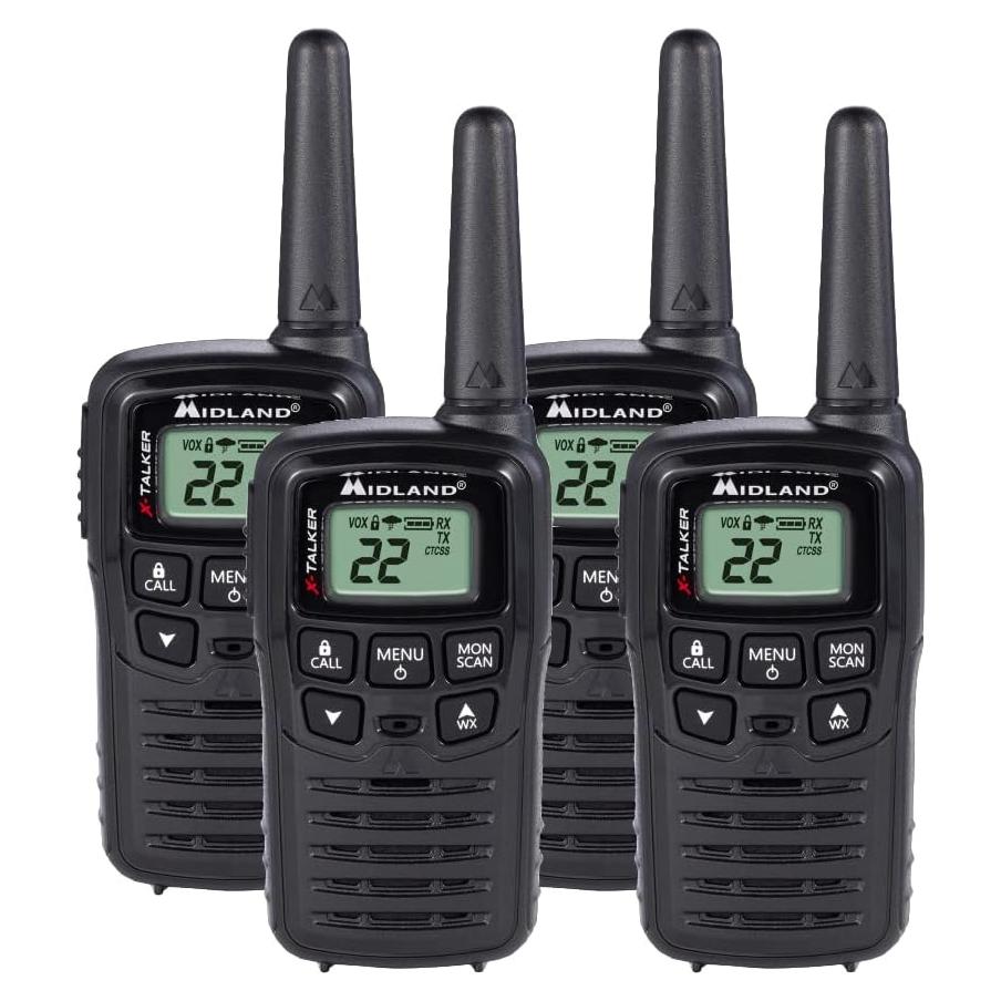 Walkie Talkie Midland T10 - 22 Canales FRS - Paquete de 4