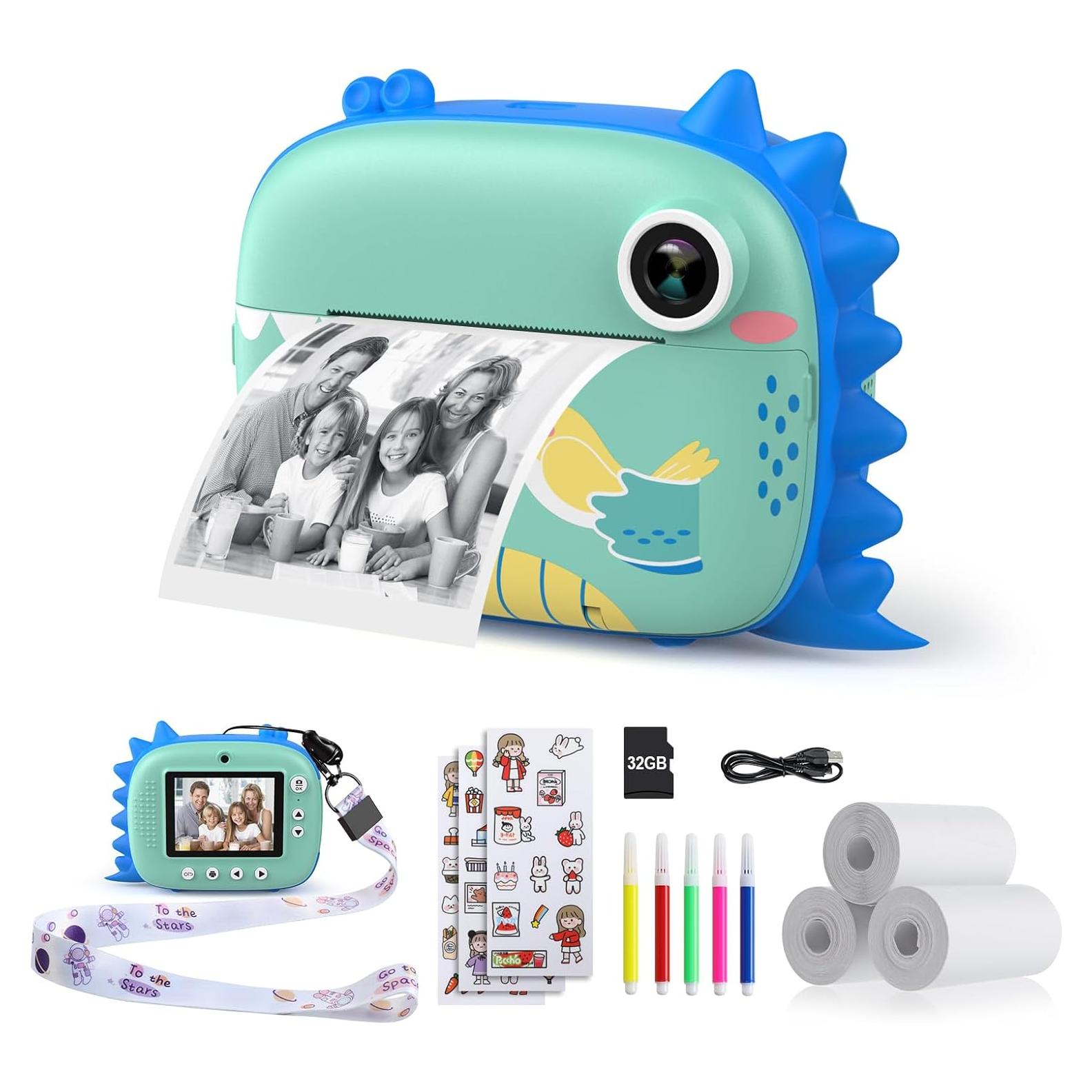 Cámara Instantánea para Niños HiMont KC03 Azul 48MP 2.5K