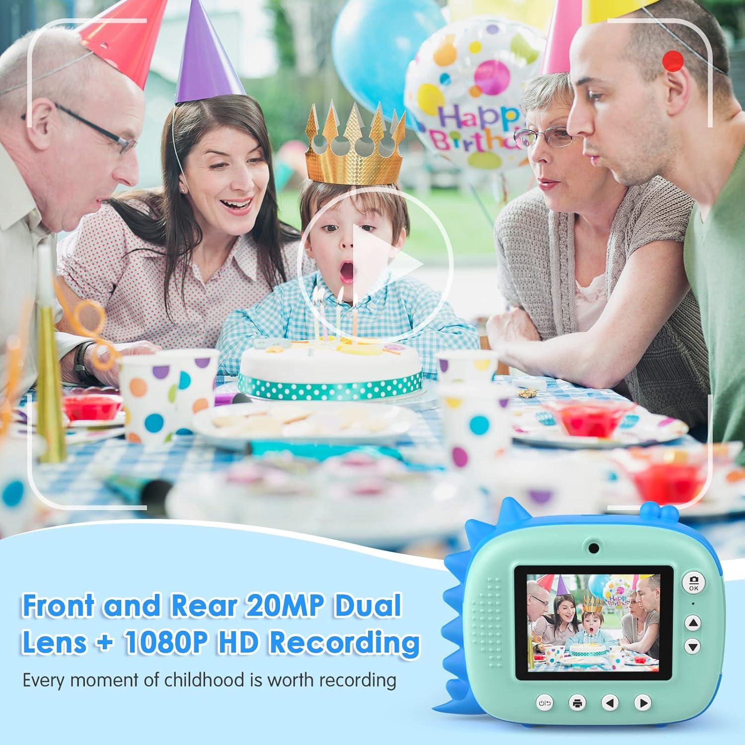 Cámara Instantánea para Niños HiMont KC03 Azul 48MP 2.5K