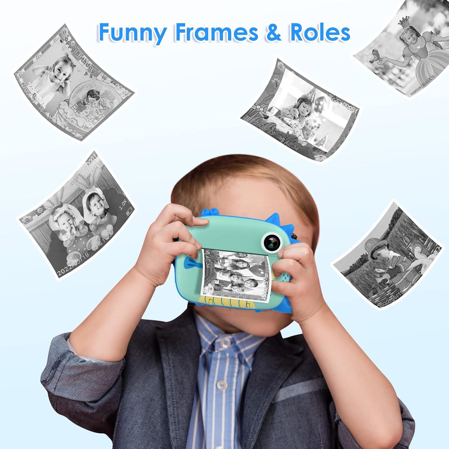 Cámara Instantánea para Niños HiMont KC03 Azul 48MP 2.5K