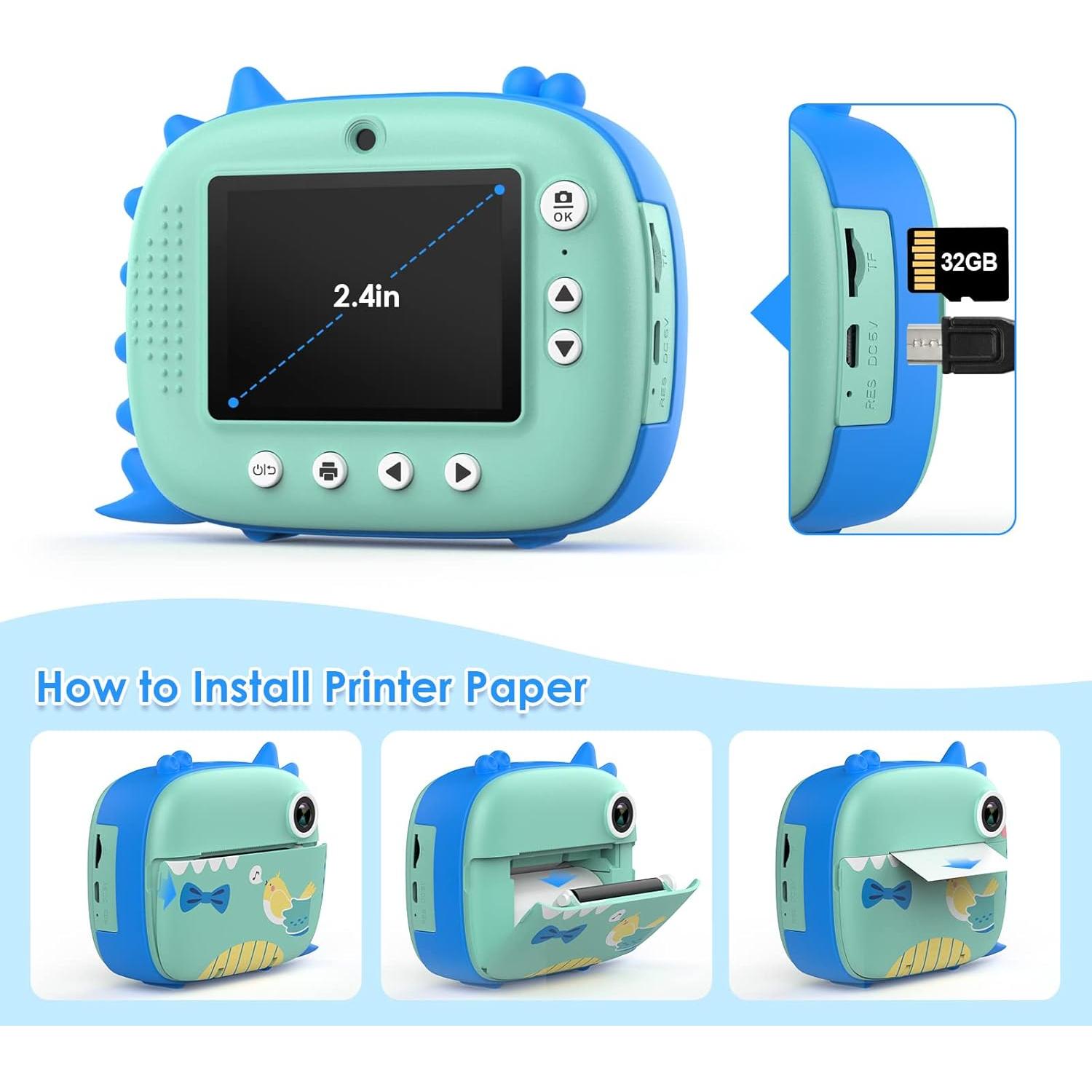 Cámara Instantánea para Niños HiMont KC03 Azul 48MP 2.5K
