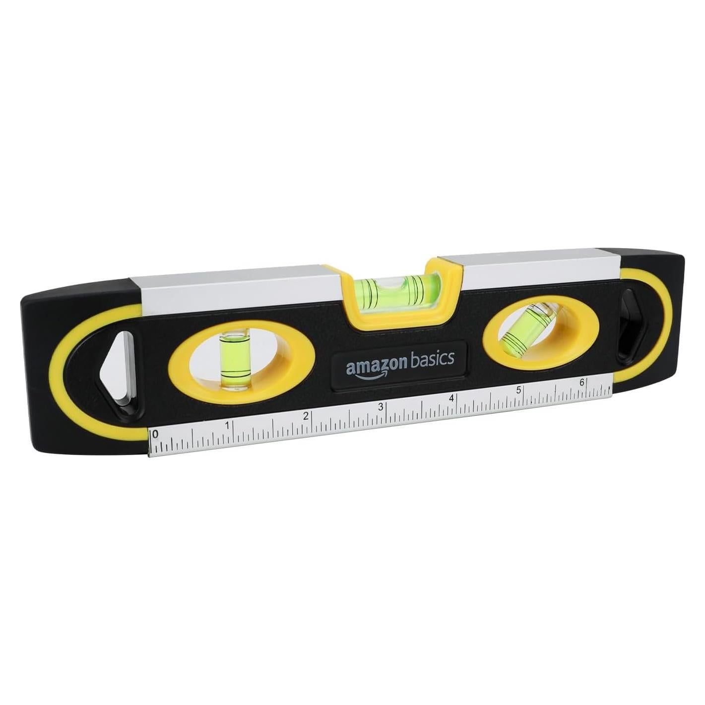 Nivel Torpedo Magnético Amazon Basics 22.86 cm con Regla