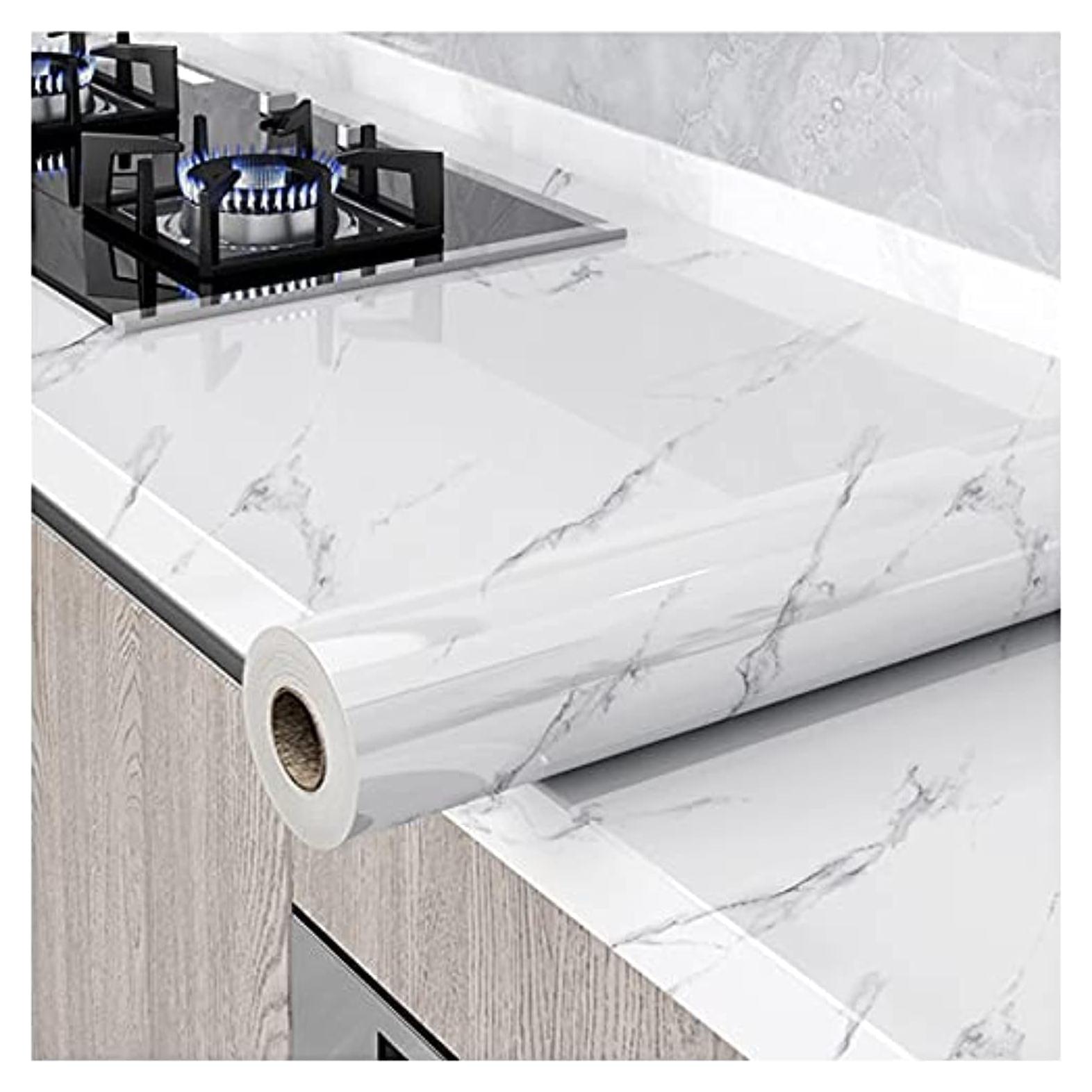 Papel Tapiz Autoadhesivo HELLKIT Mármol Gris/Blanco 40.1x299.7 cm