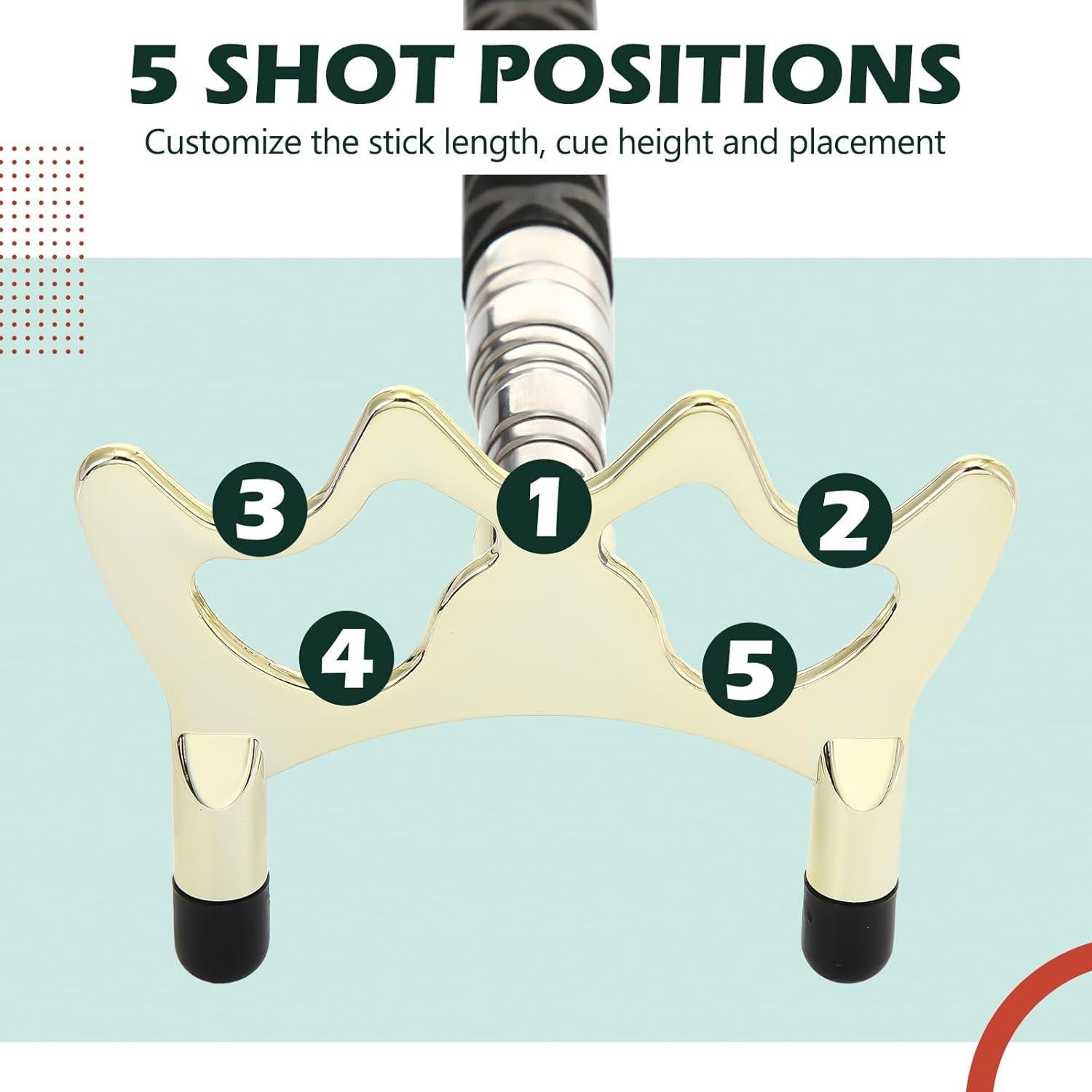 Soporte de Billar Retráctil Skylety con Cabeza de Latón